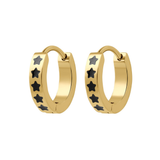 Stellar Titanium Hoops - Black