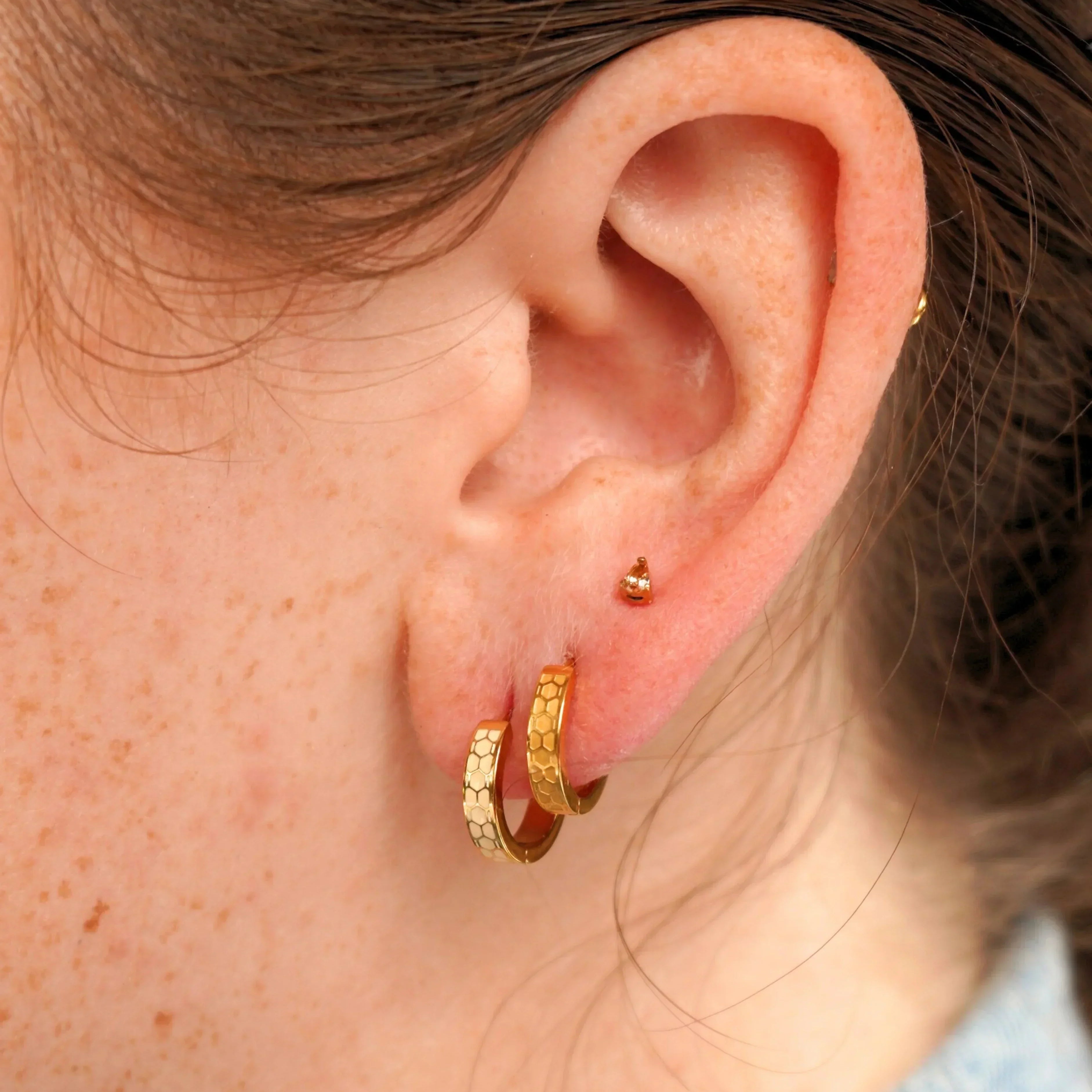 Honey Drop Flat Back Stud