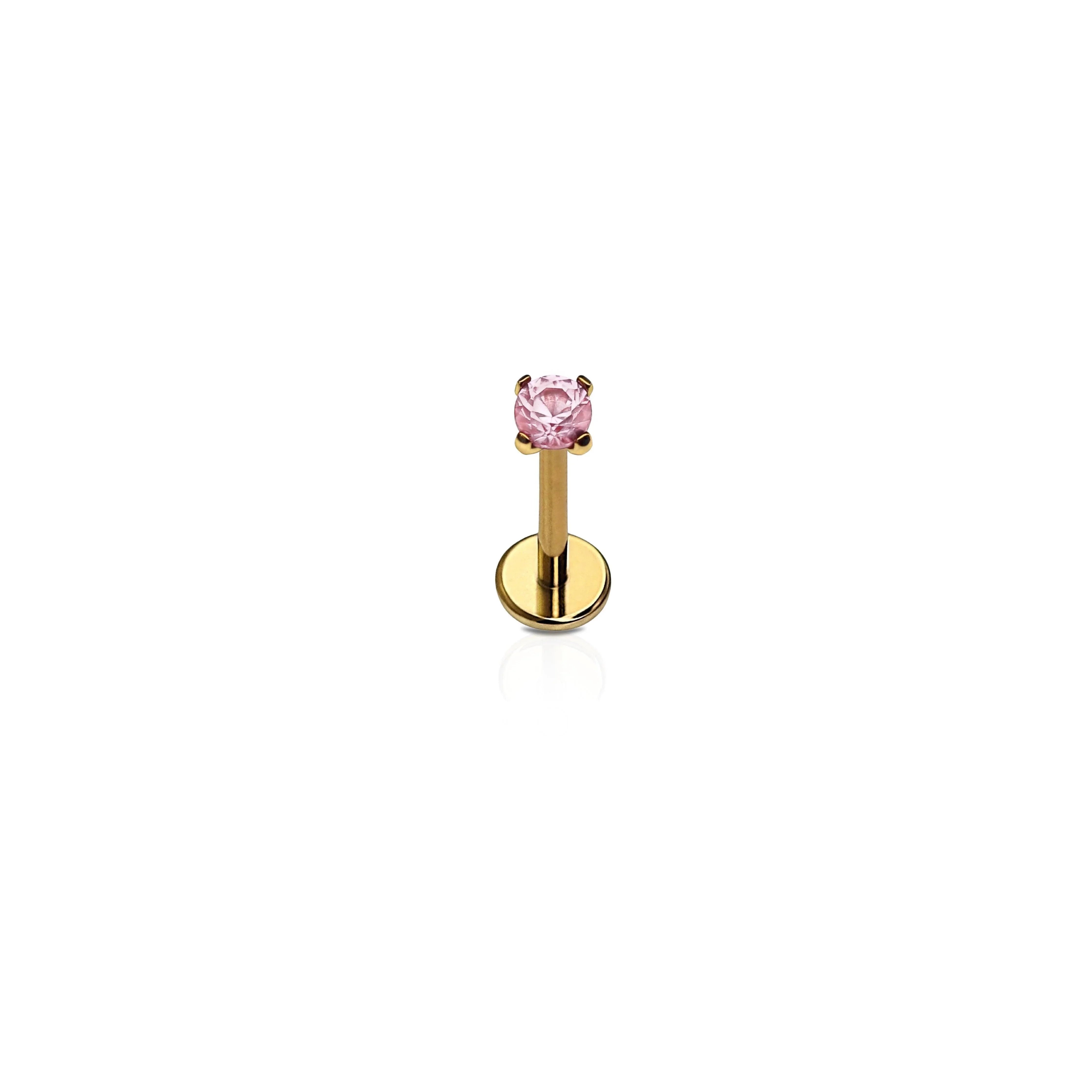 Micro Pink Gem Flat Back Stud