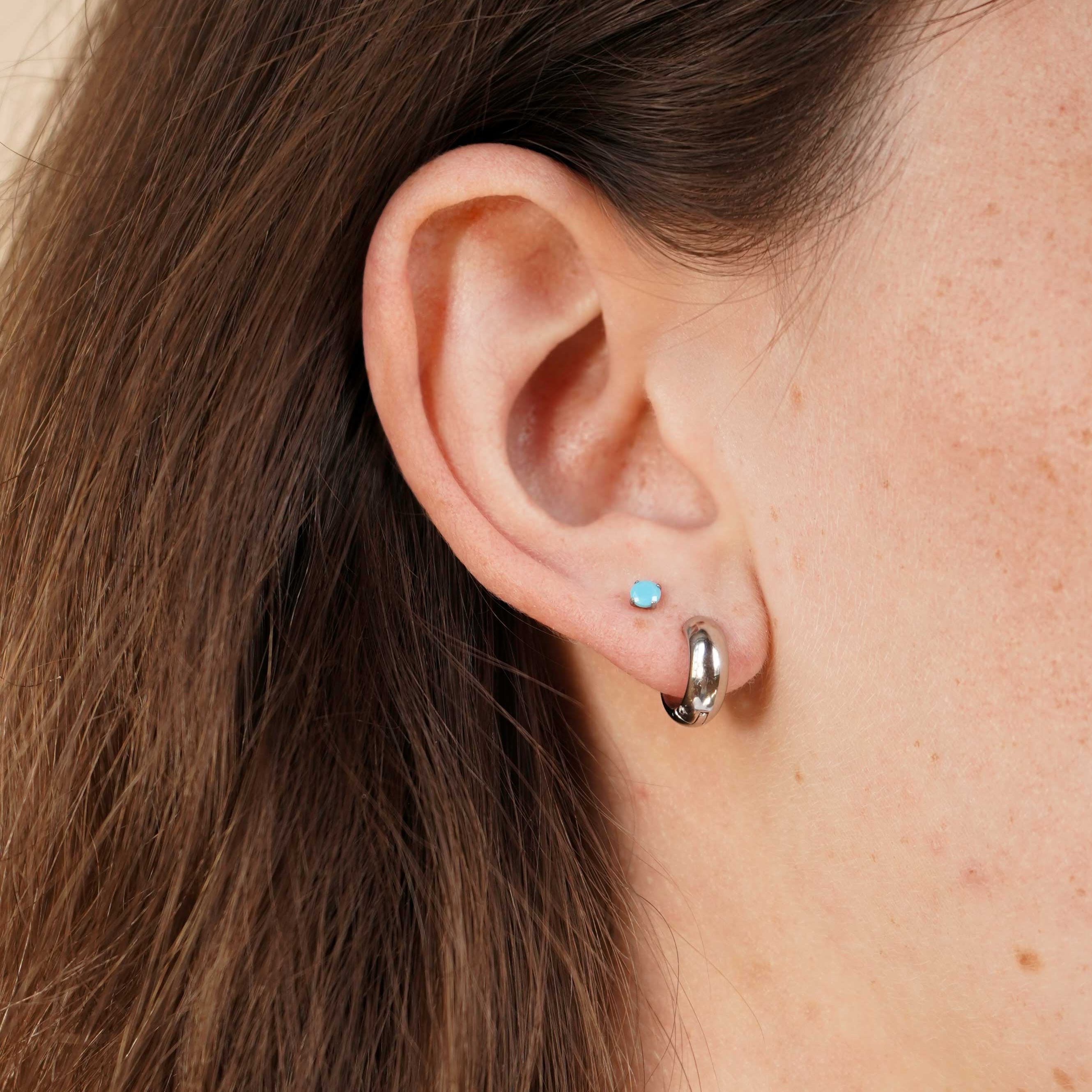 3mm Blue Lagoon Flat Back Stud