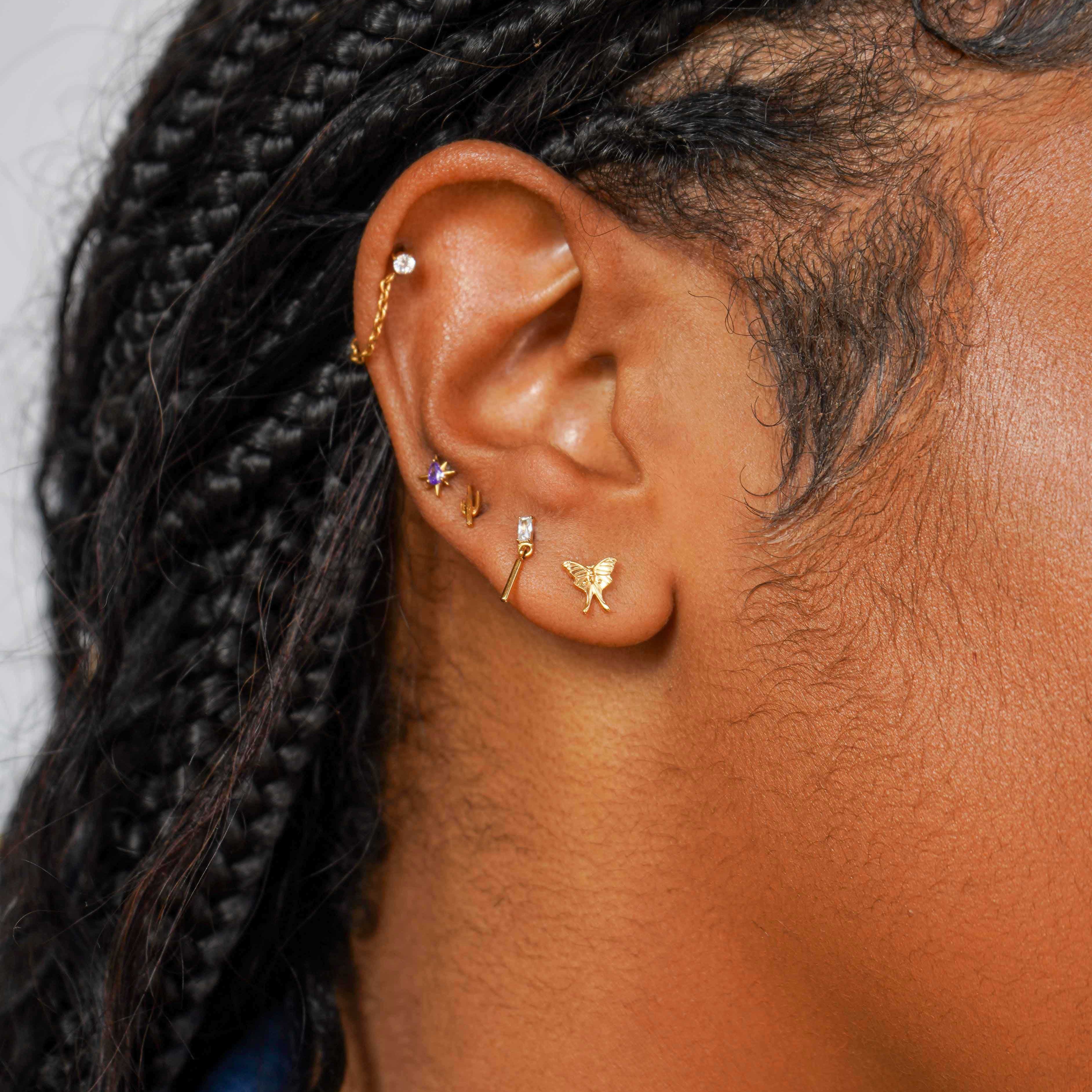 Luna Moth Flat Back Stud