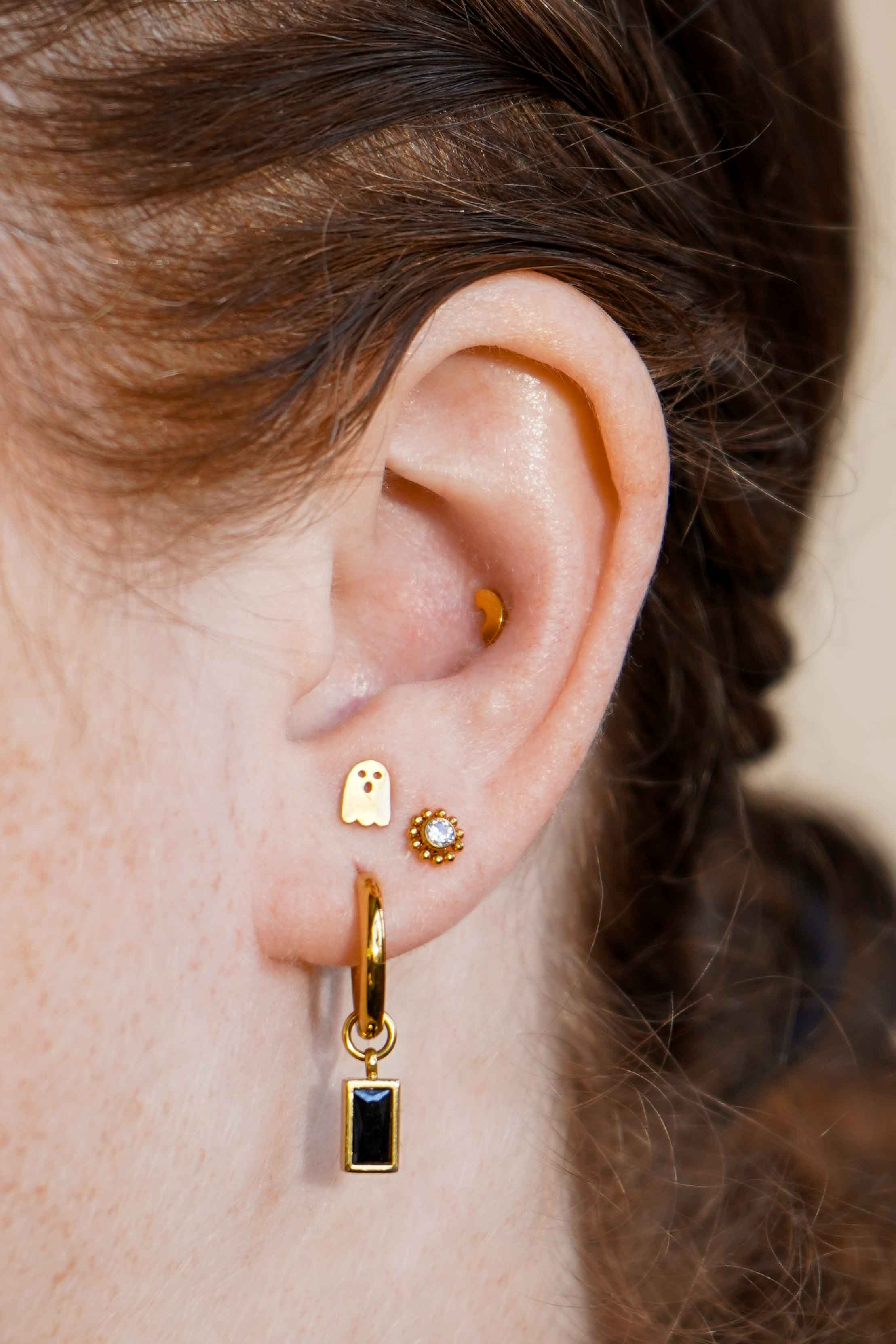 Rainbow Arch Flat Back Stud
