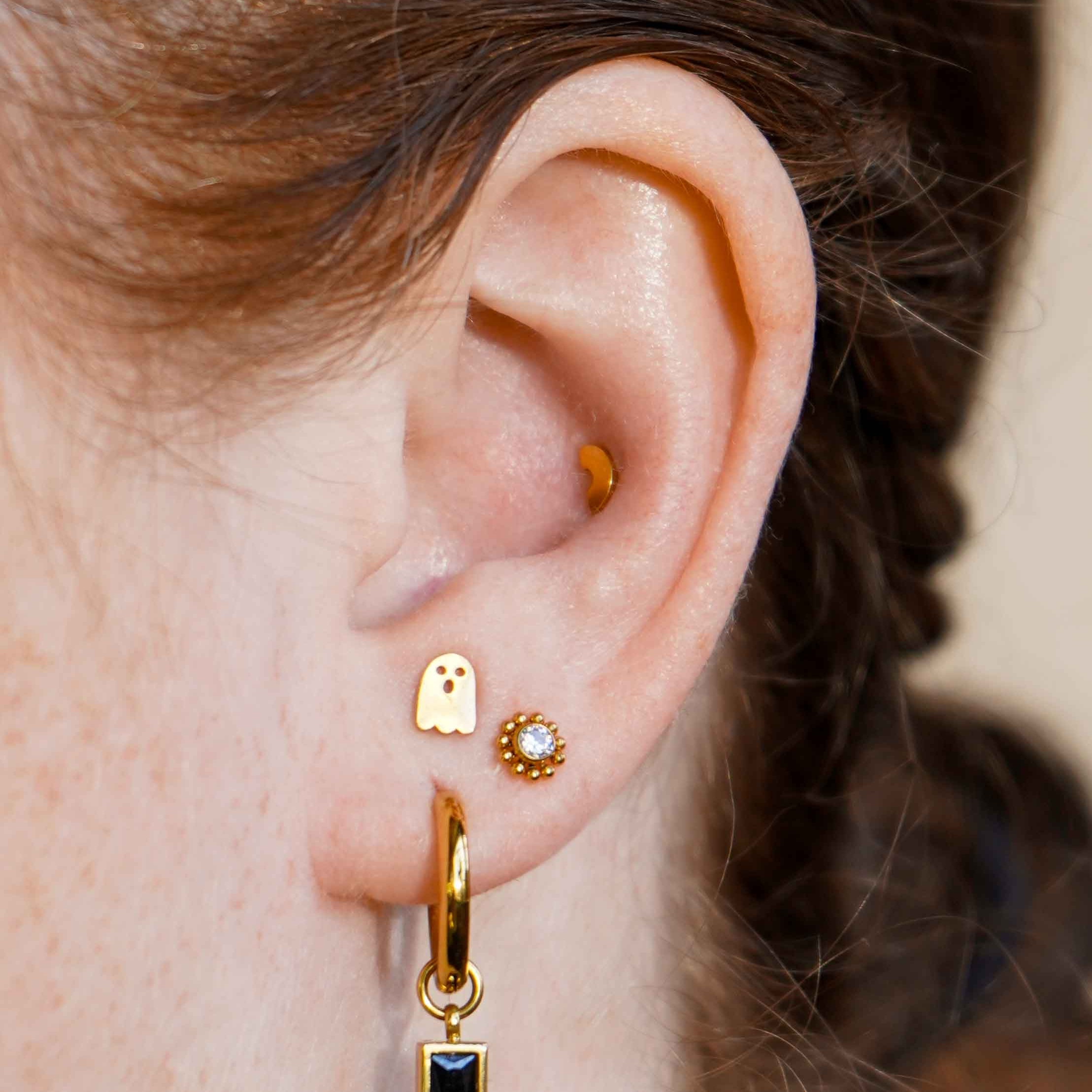 Rainbow Arch Flat Back Stud