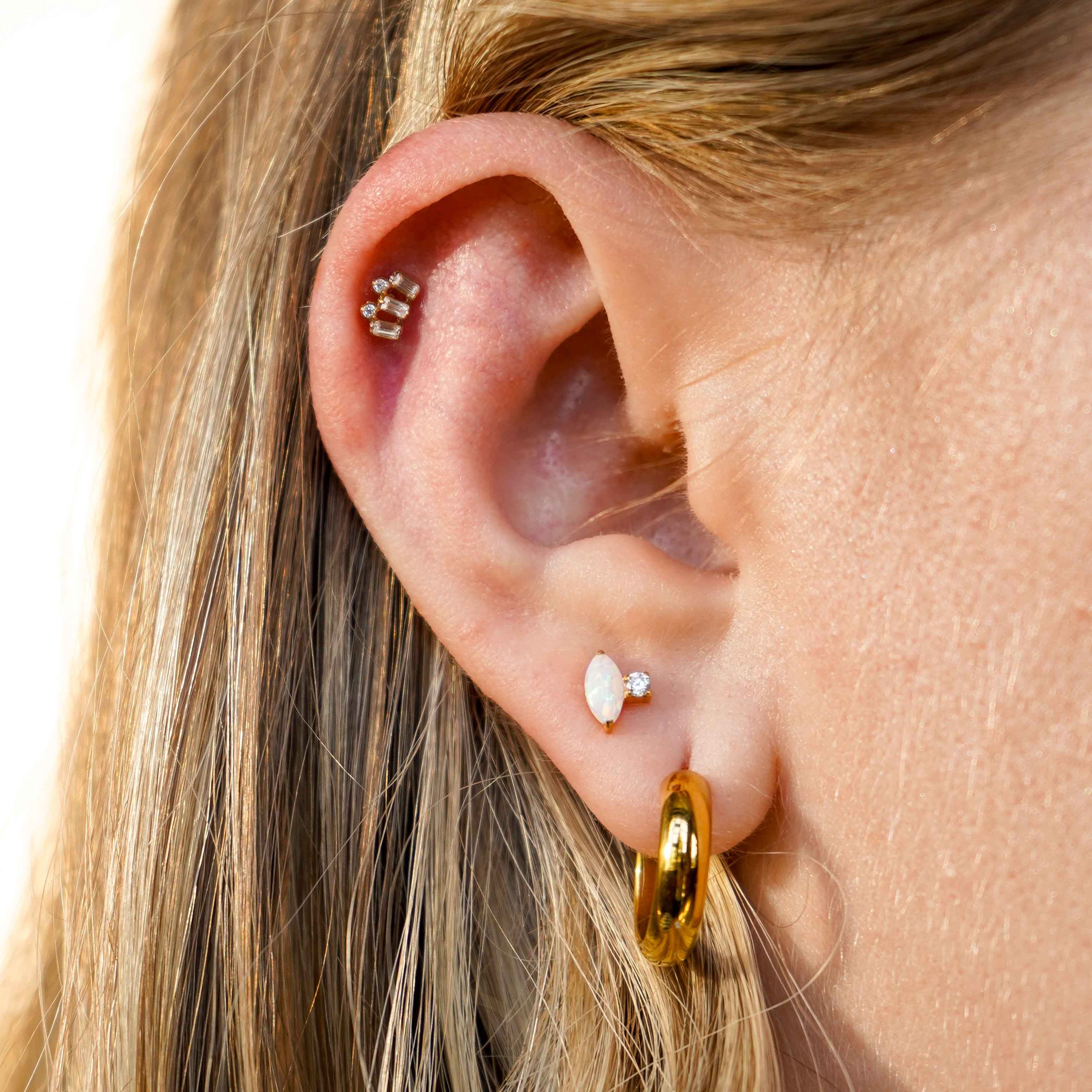 Trinity Zirconia Flat Back Stud