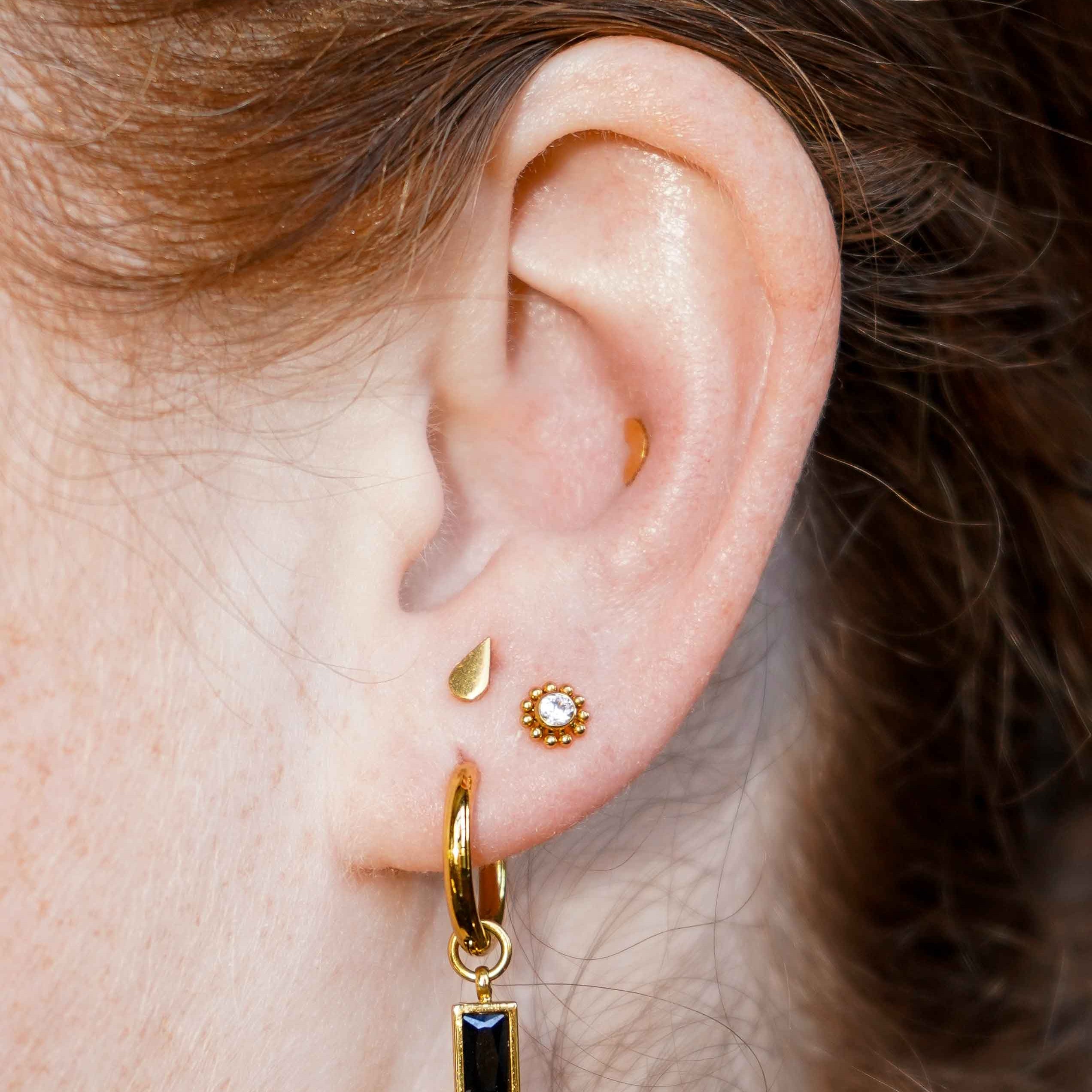 Tear Drop Flat Back Stud