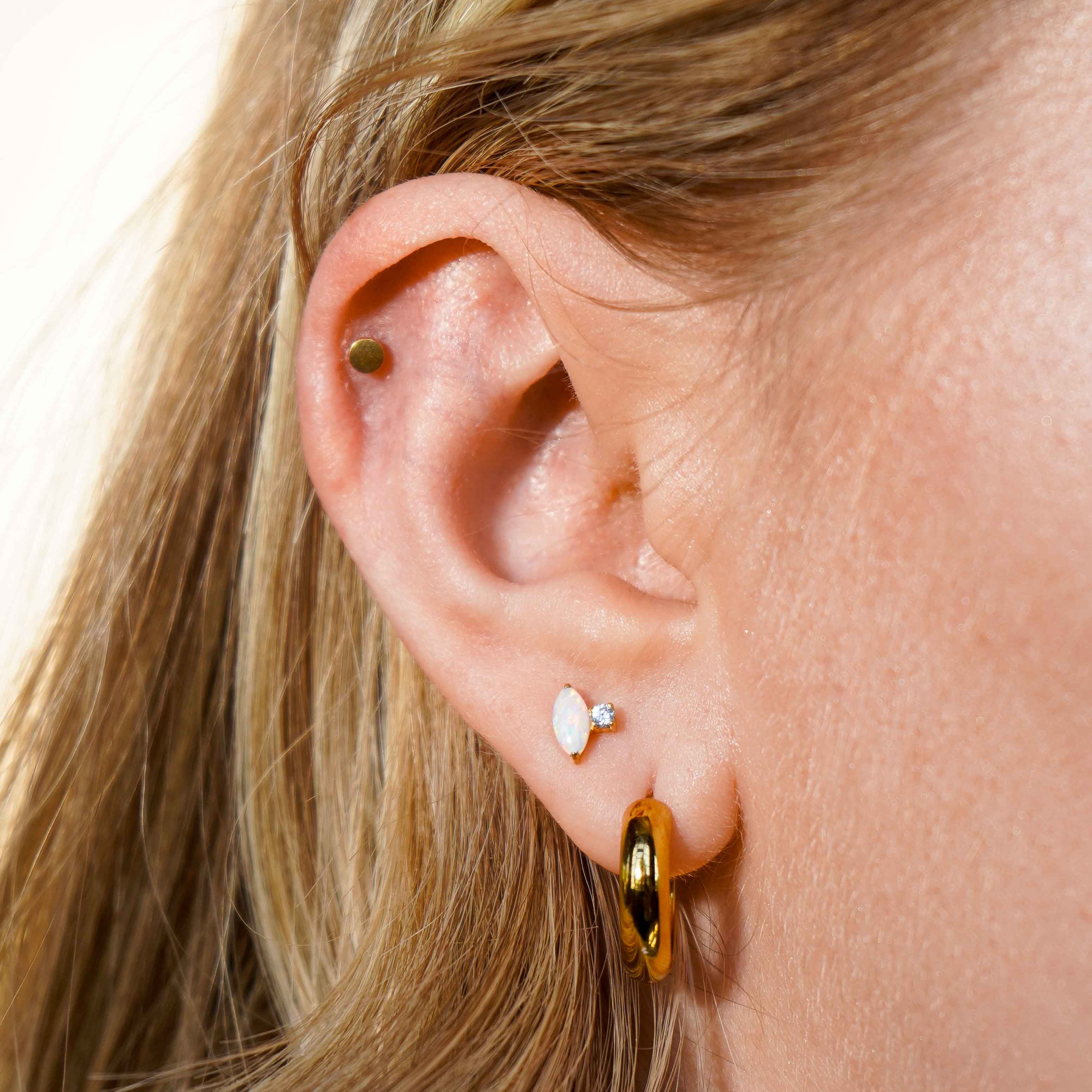 Circle Flat Back Stud