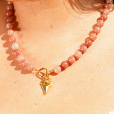 Candy Beaded Charm Necklace - Wild Berry