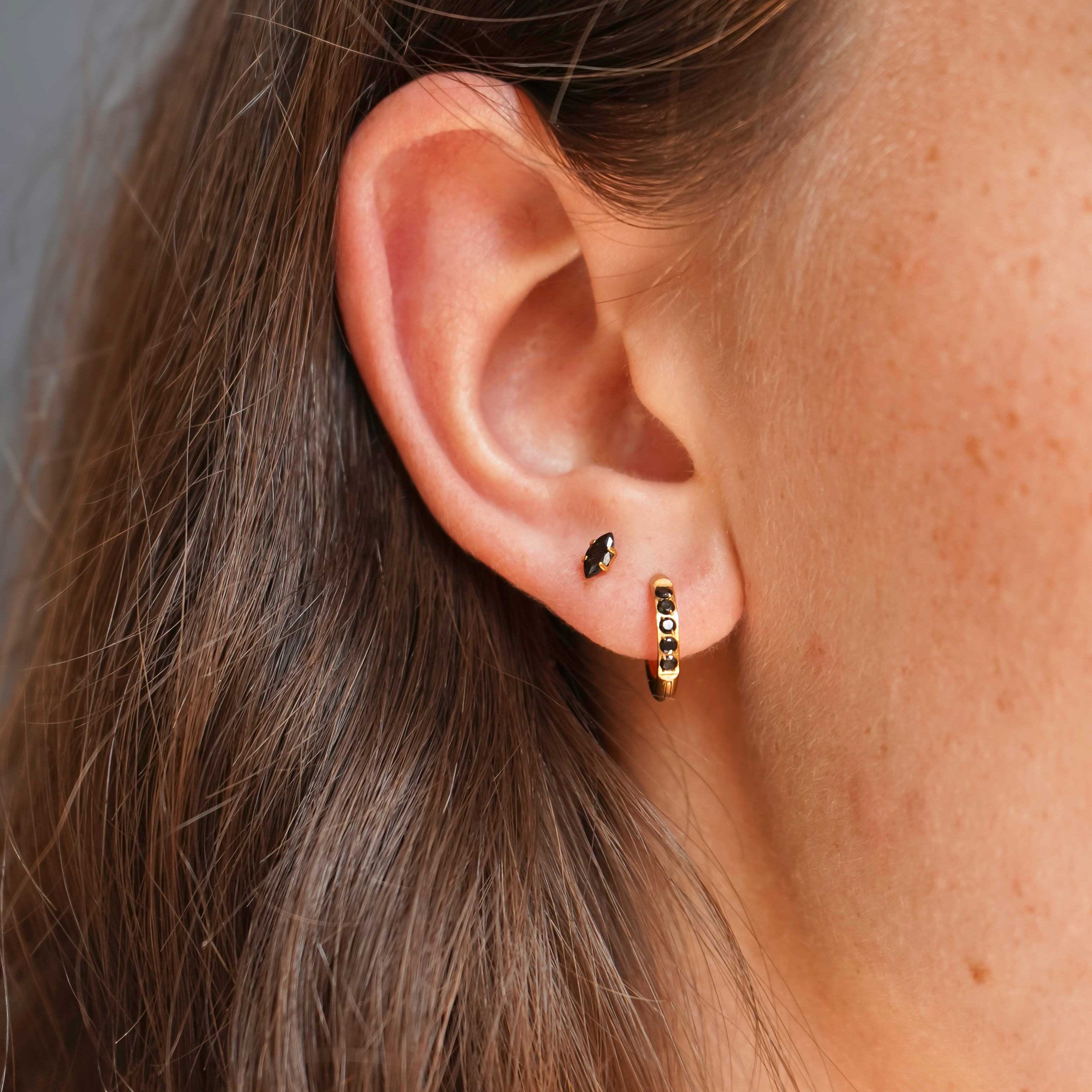 Black Titanium Celestial Hoops