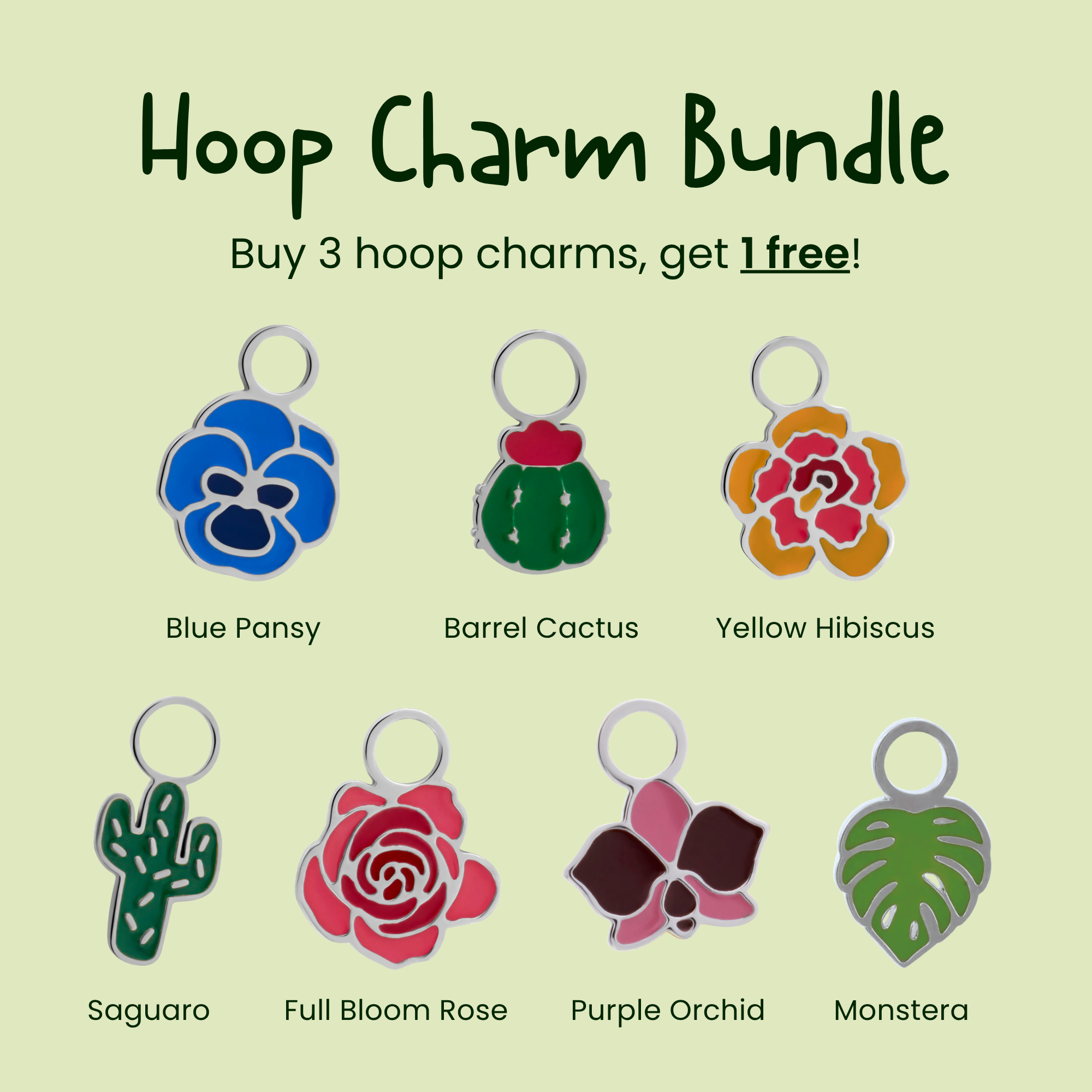 Houseplant Hoop Charm Bundle