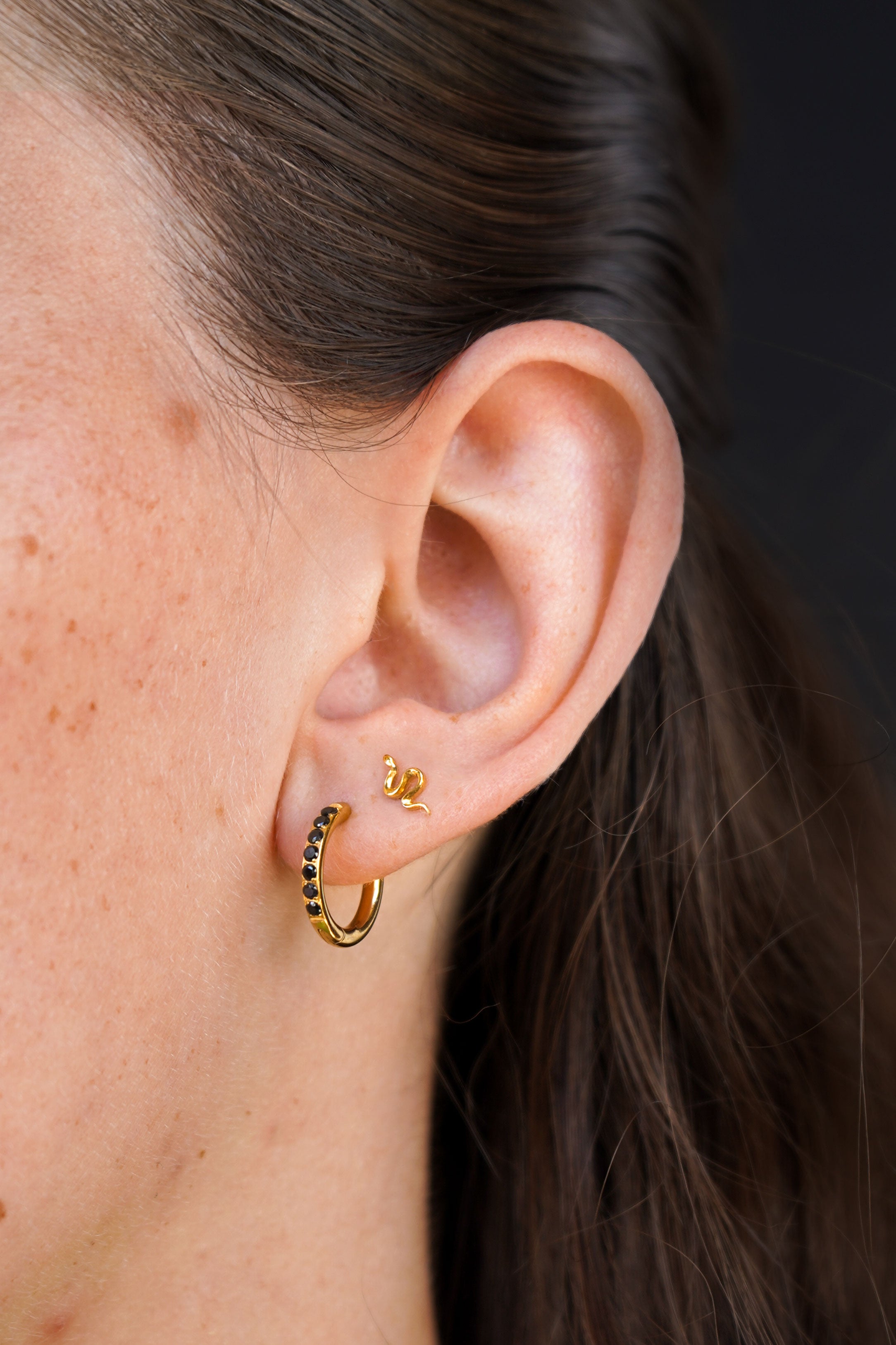 Sleek Snake Flat Back Stud