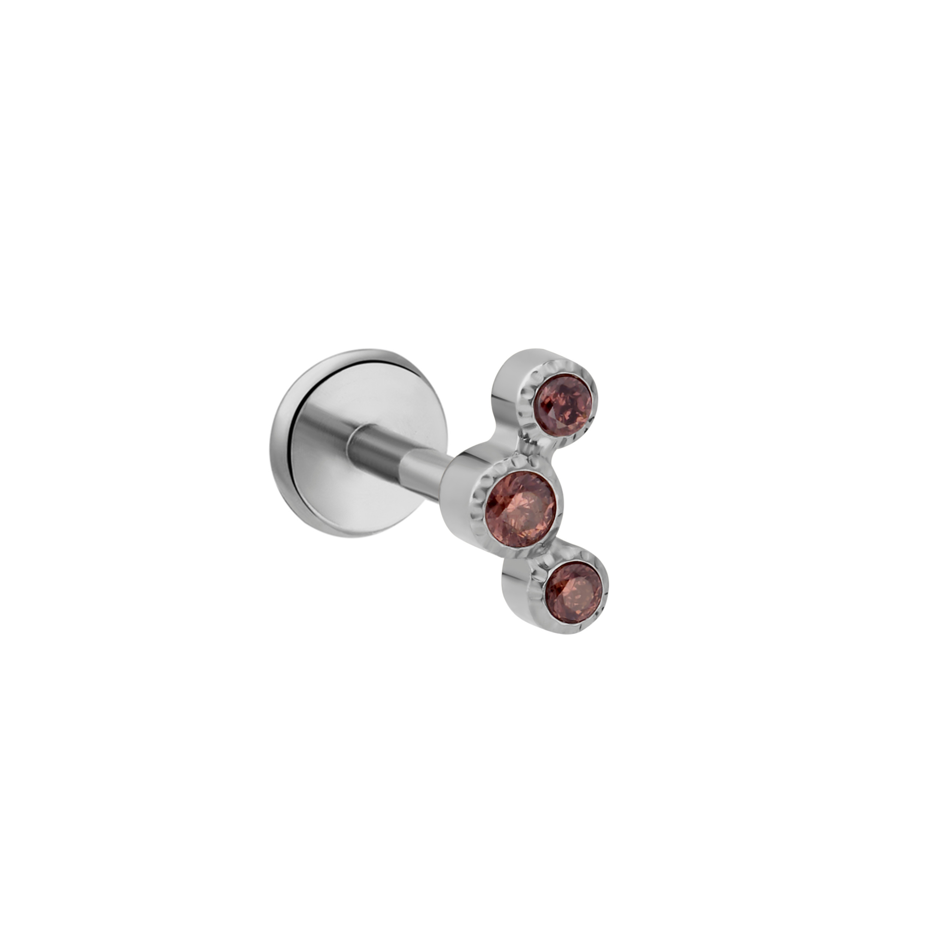 Barnacle Flat Back Stud - Coffee