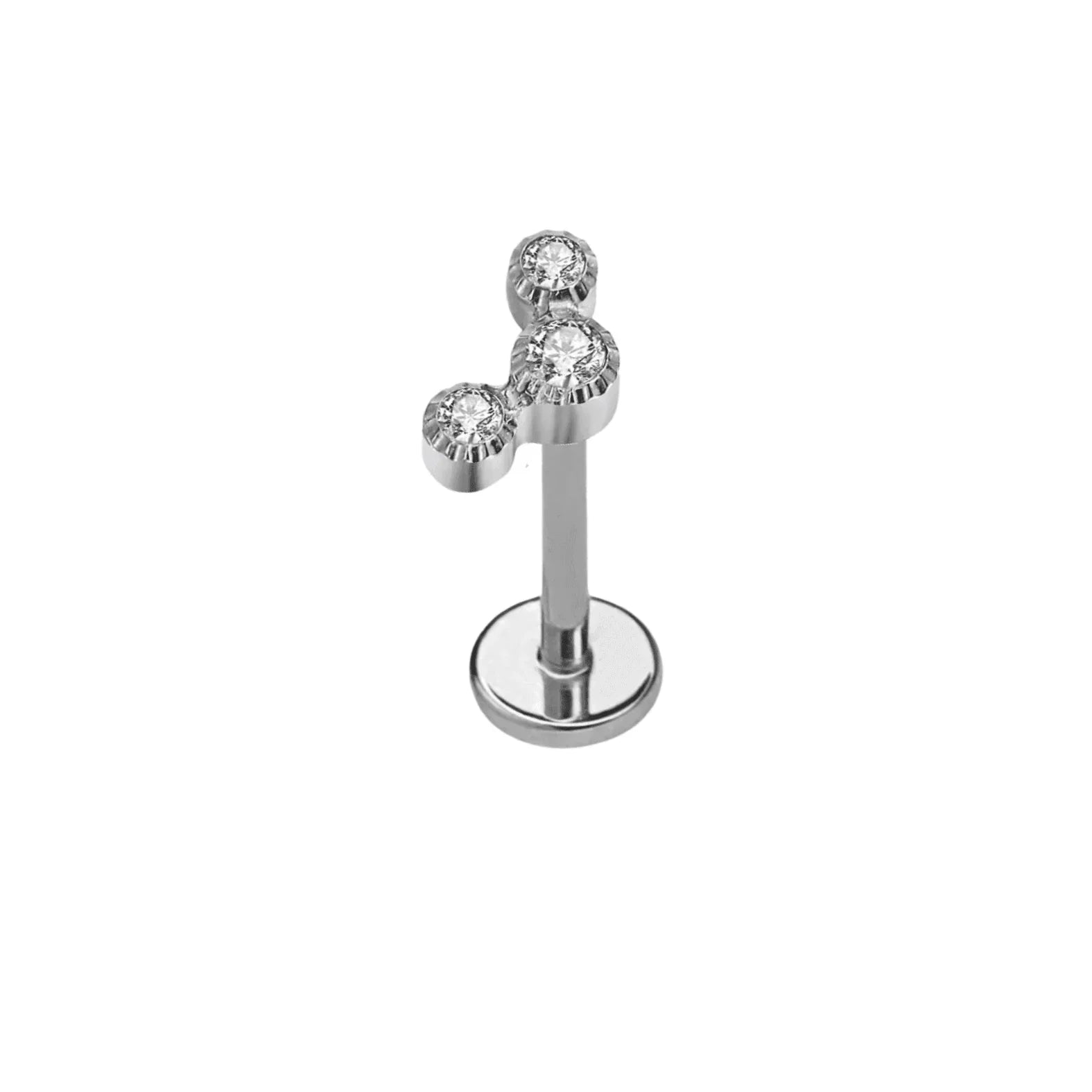 CZ Barnacle Flat Back Stud
