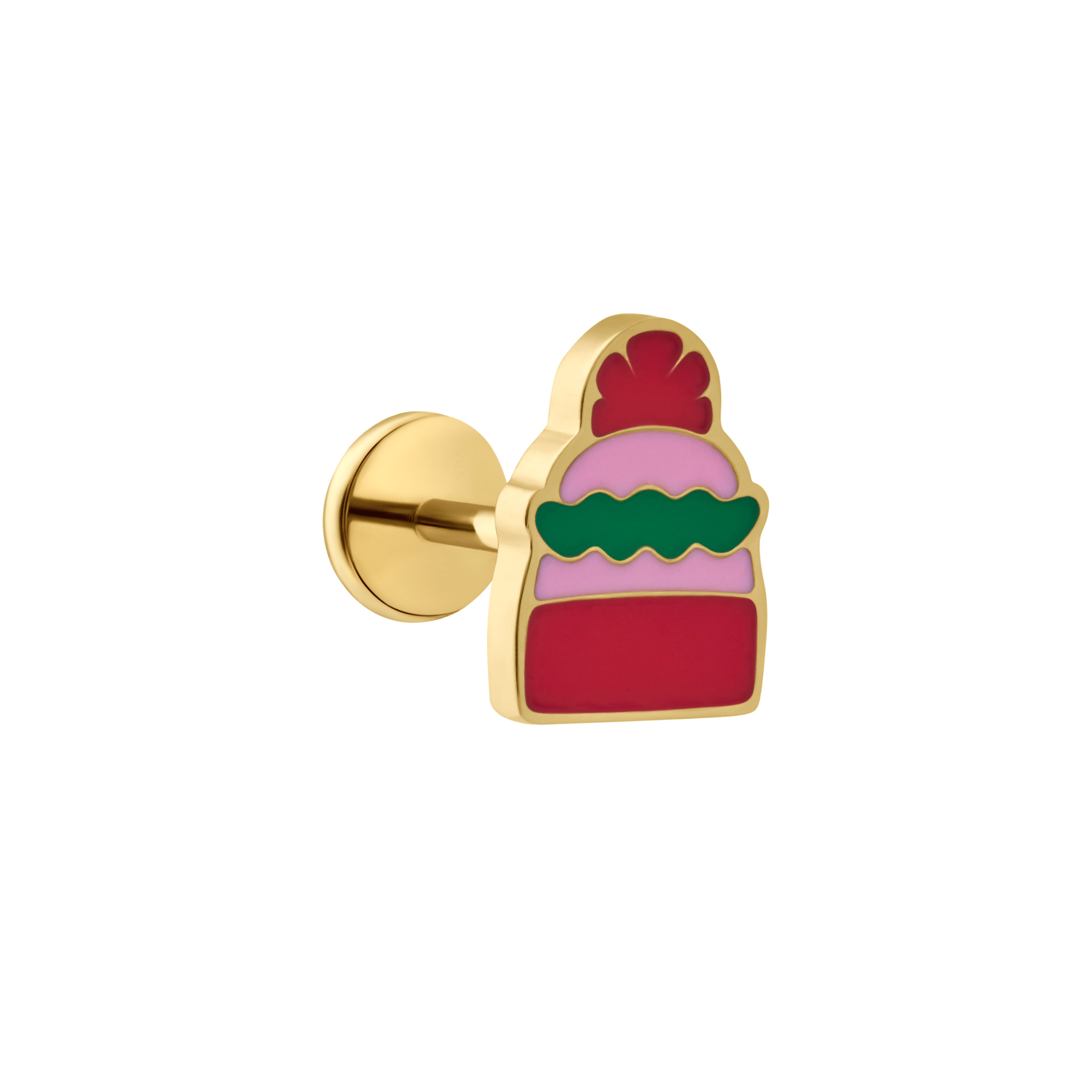 Winter Beanie Enamel Flat Back Stud