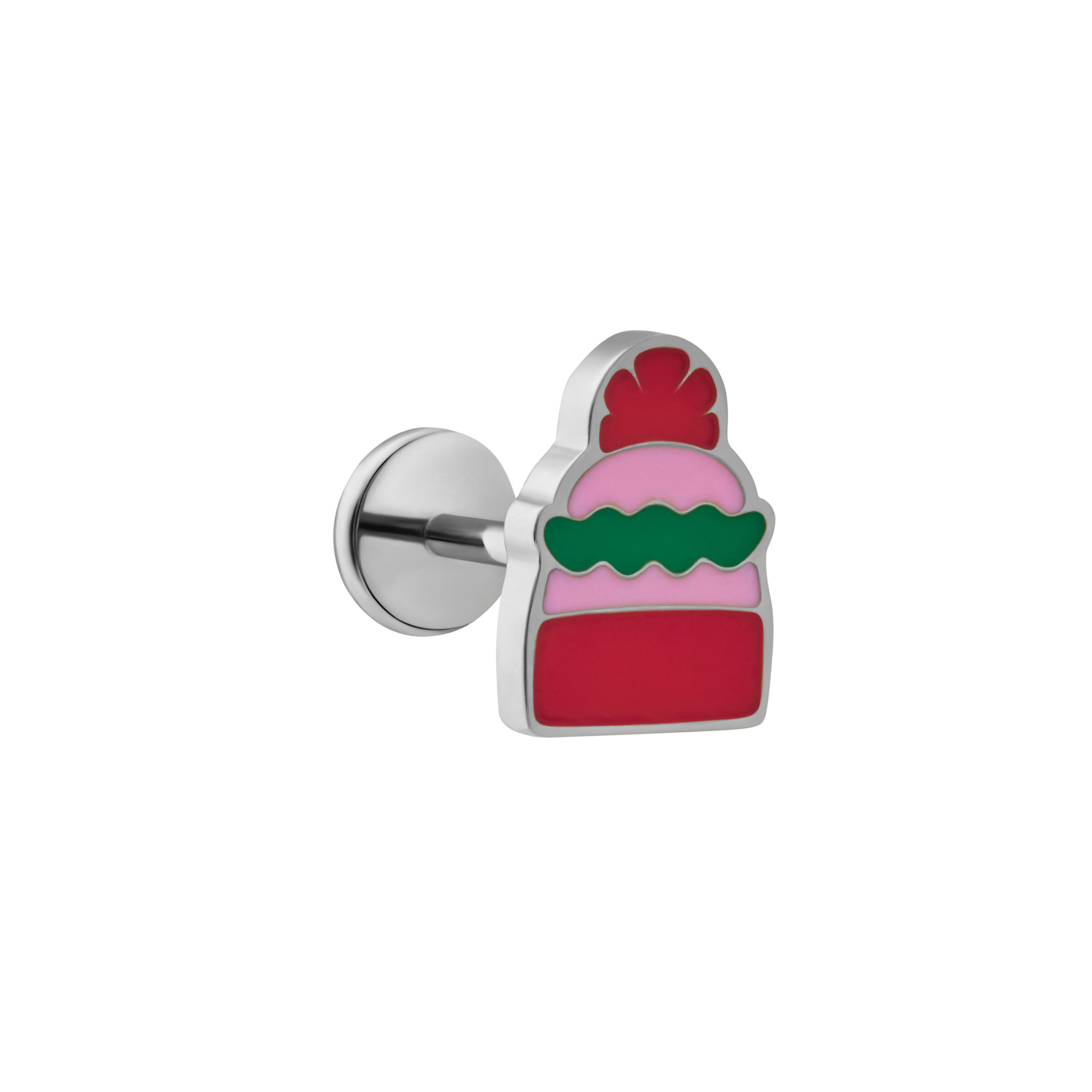 Winter Beanie Enamel Flat Back Stud