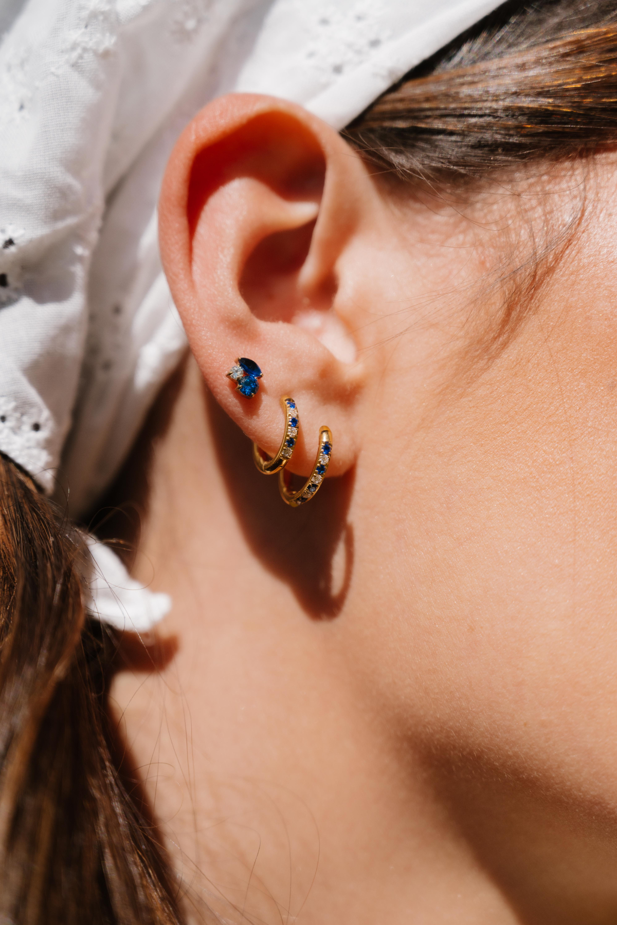 Bijoux Flat Back Stud - Blue