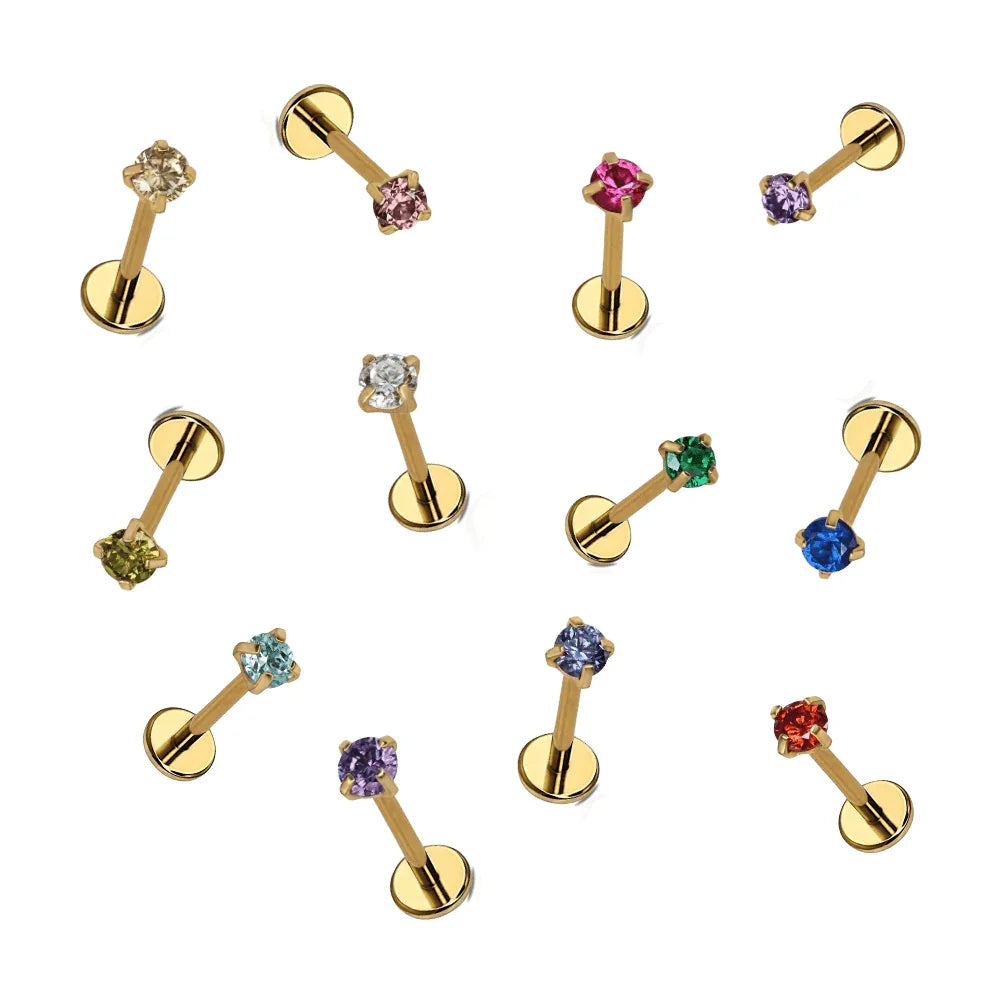 Micro Birthstone Flat Back Stud