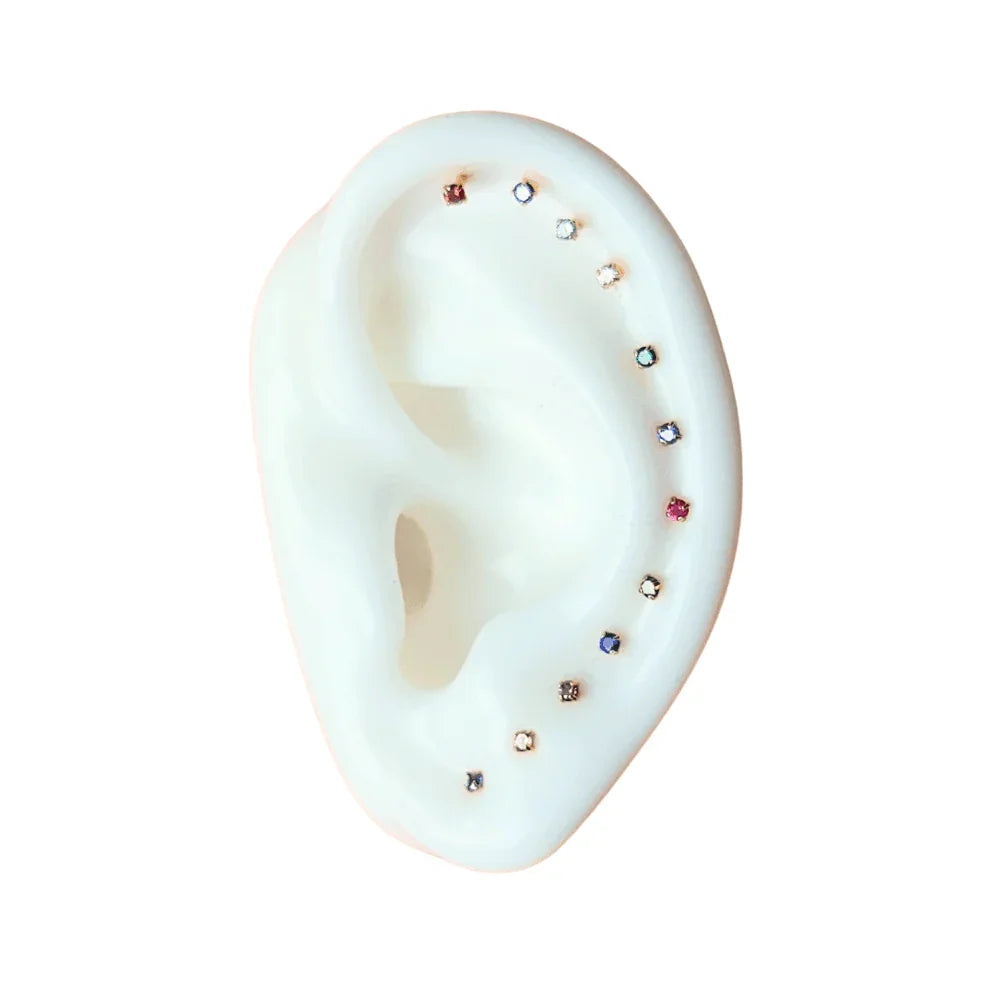 Micro Birthstone Flat Back Stud