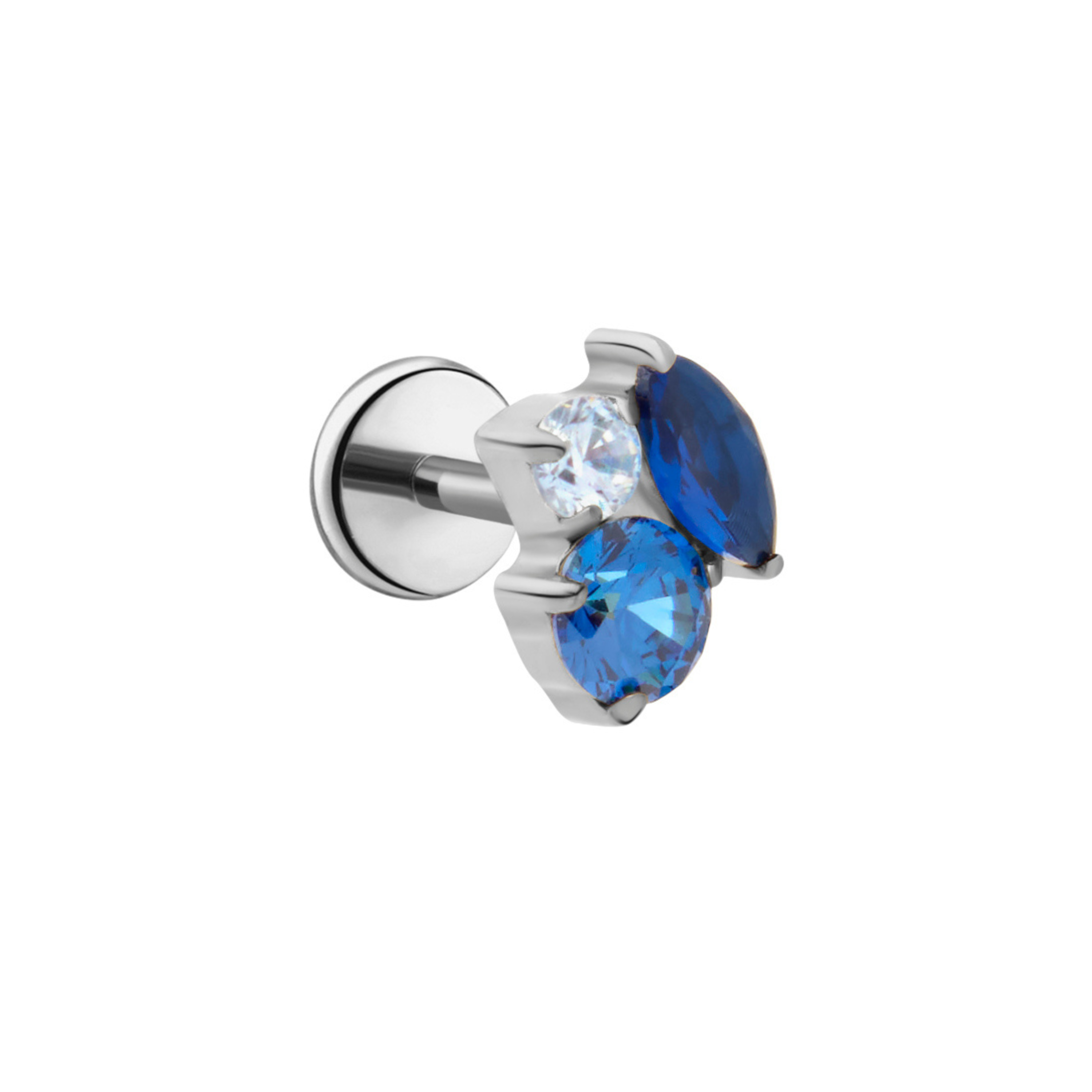 Bijoux Flat Back Stud - Blue