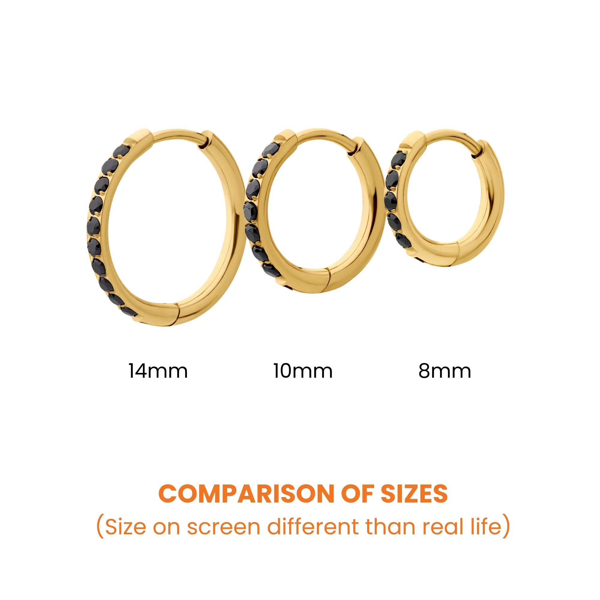 Black Titanium Celestial Hoops