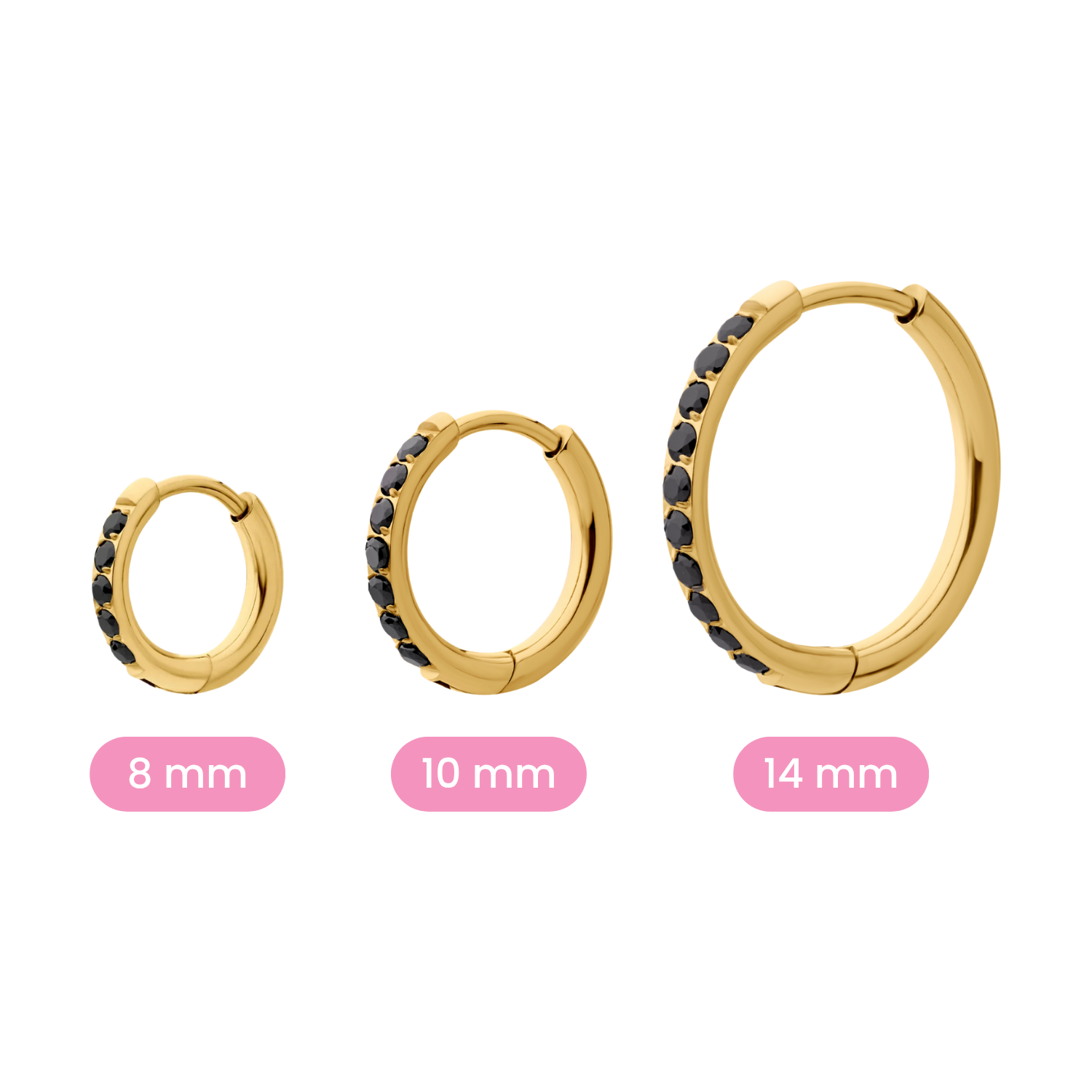 Black Titanium Celestial Hoops