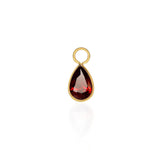 Blood Droplet Zirconia Hoop Charm