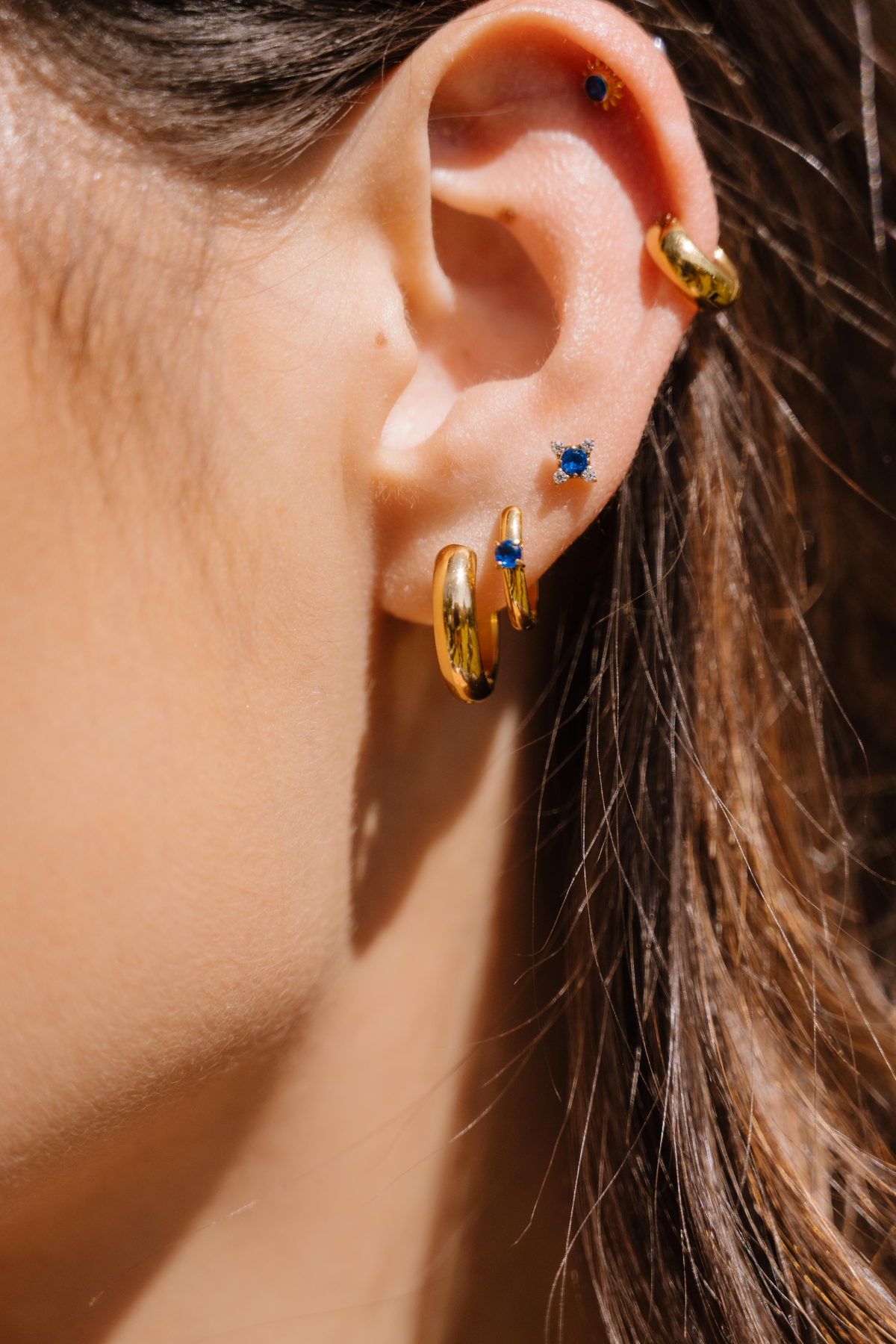 Blue Hour Flat Back Stud