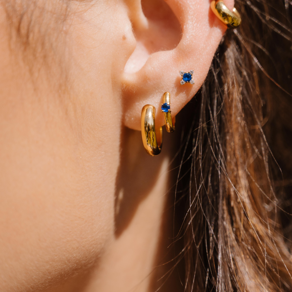 Blue Hour Flat Back Stud
