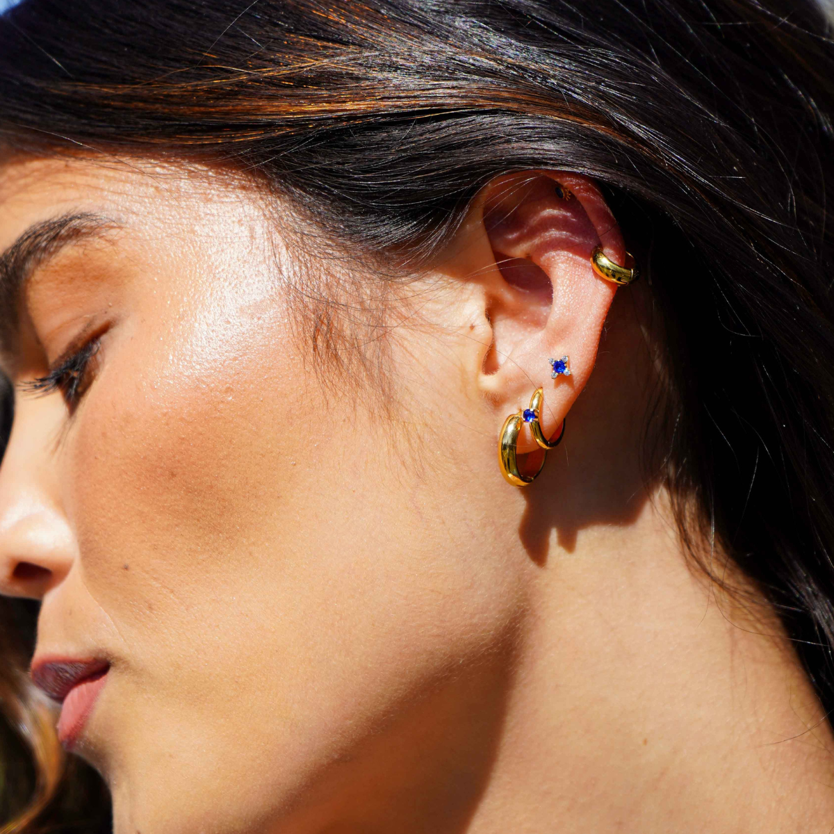 Blue Hour Flat Back Stud