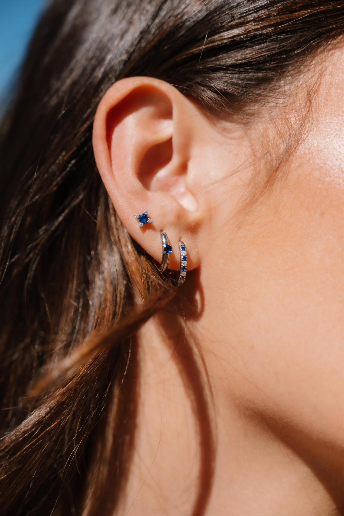 Blue Hour Flat Back Stud