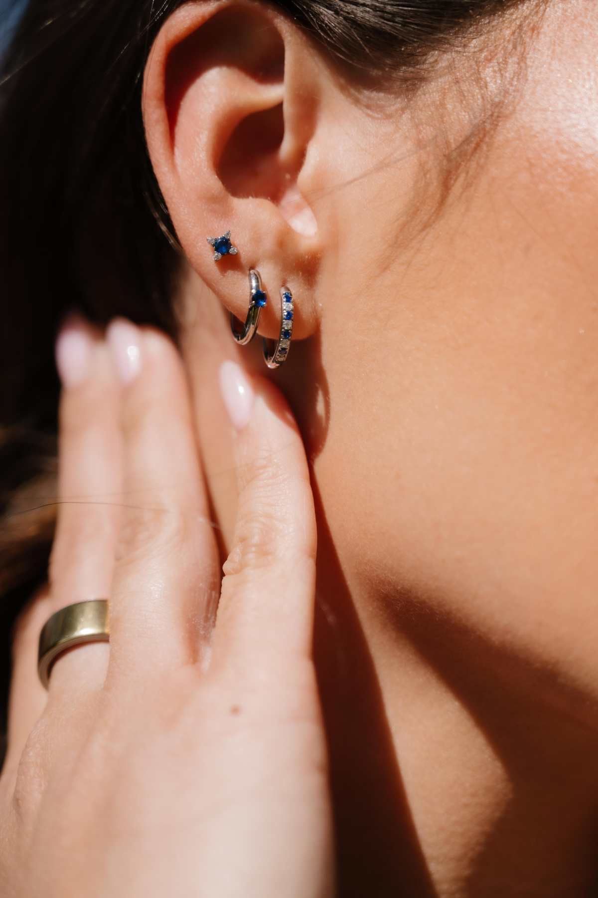 Blue Hour Flat Back Stud