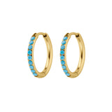 Blue Lagoon Titanium Celestial Hoops