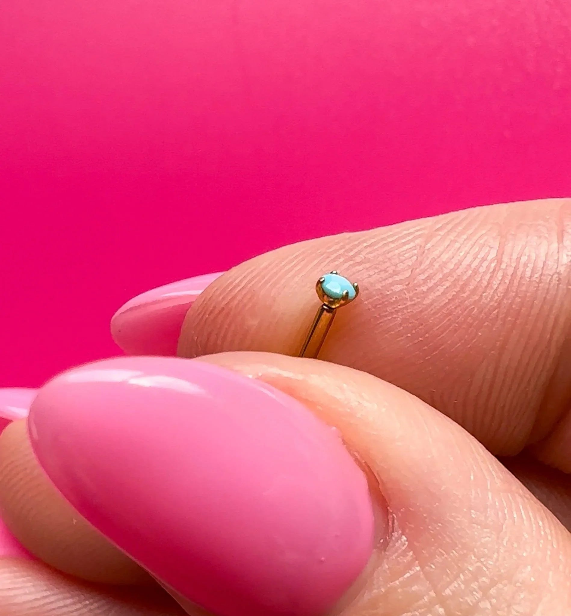 Blue Lagoon Micro Flat Back Stud