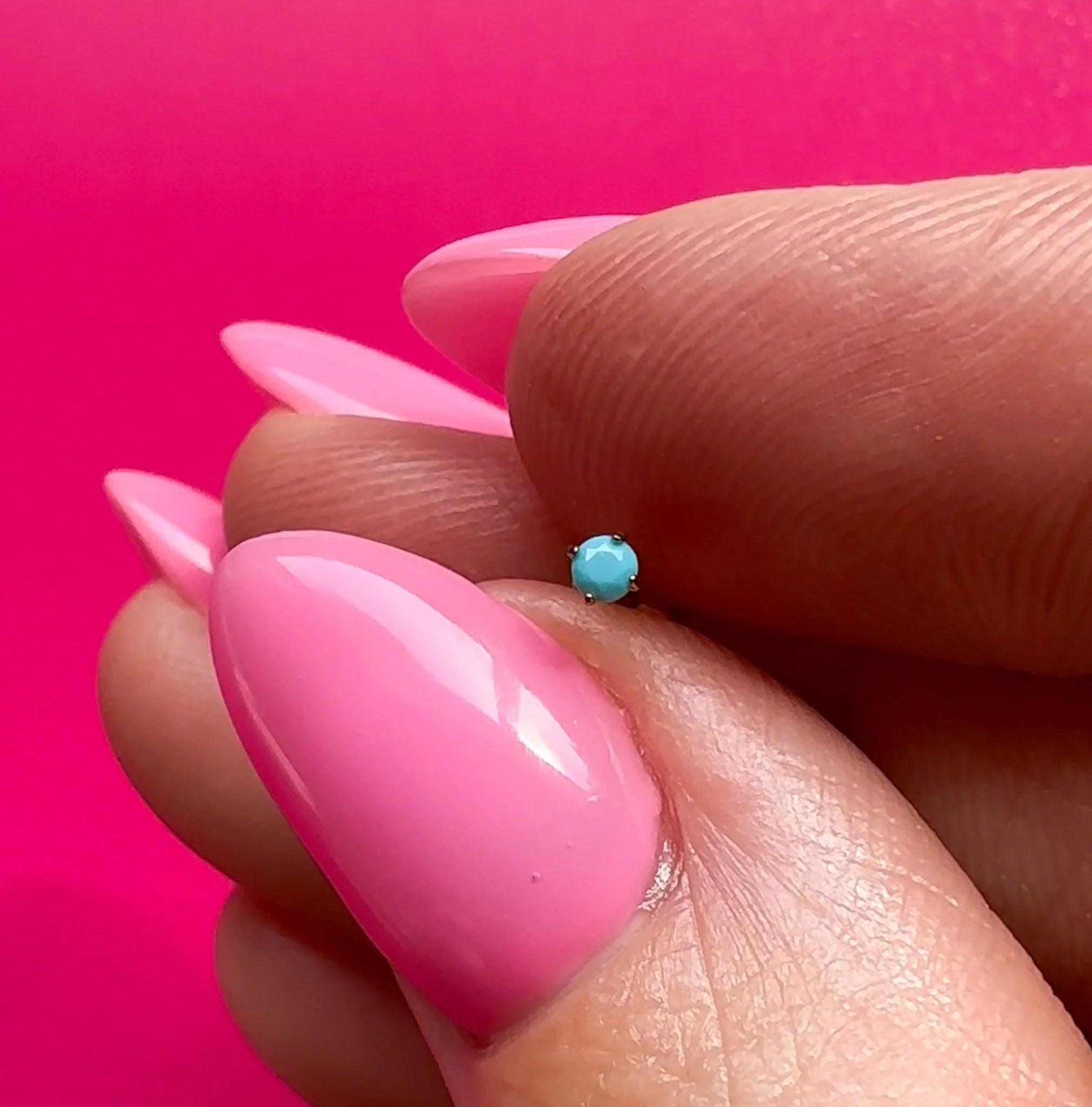 Blue Lagoon Micro Flat Back Stud