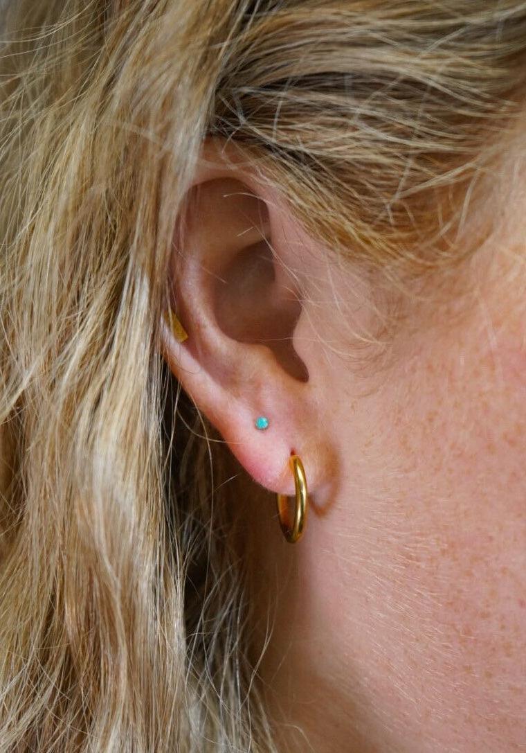 Blue Lagoon Micro Flat Back Stud