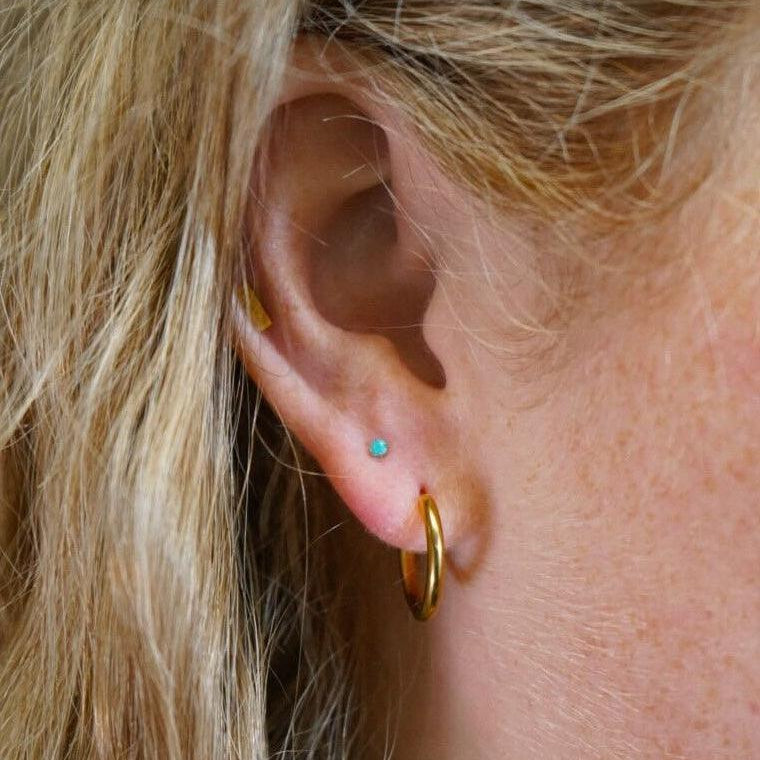 Blue Lagoon Micro Flat Back Stud