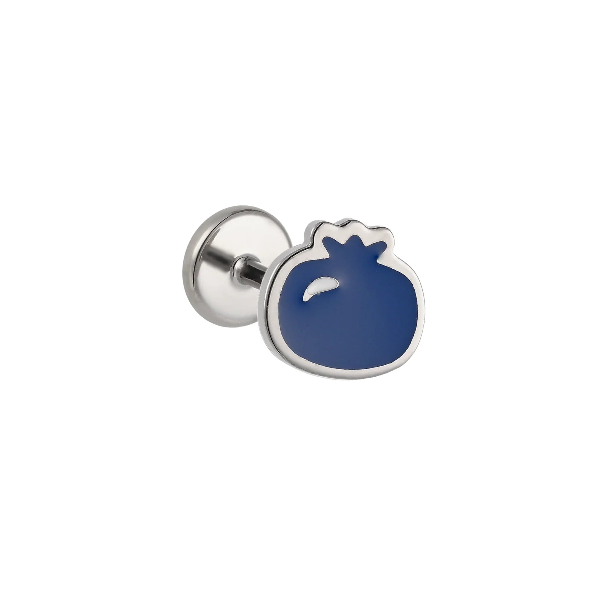 Blueberry Enamel Flat Back Stud