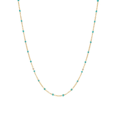 Blue Skies Enamel Dotted Necklace