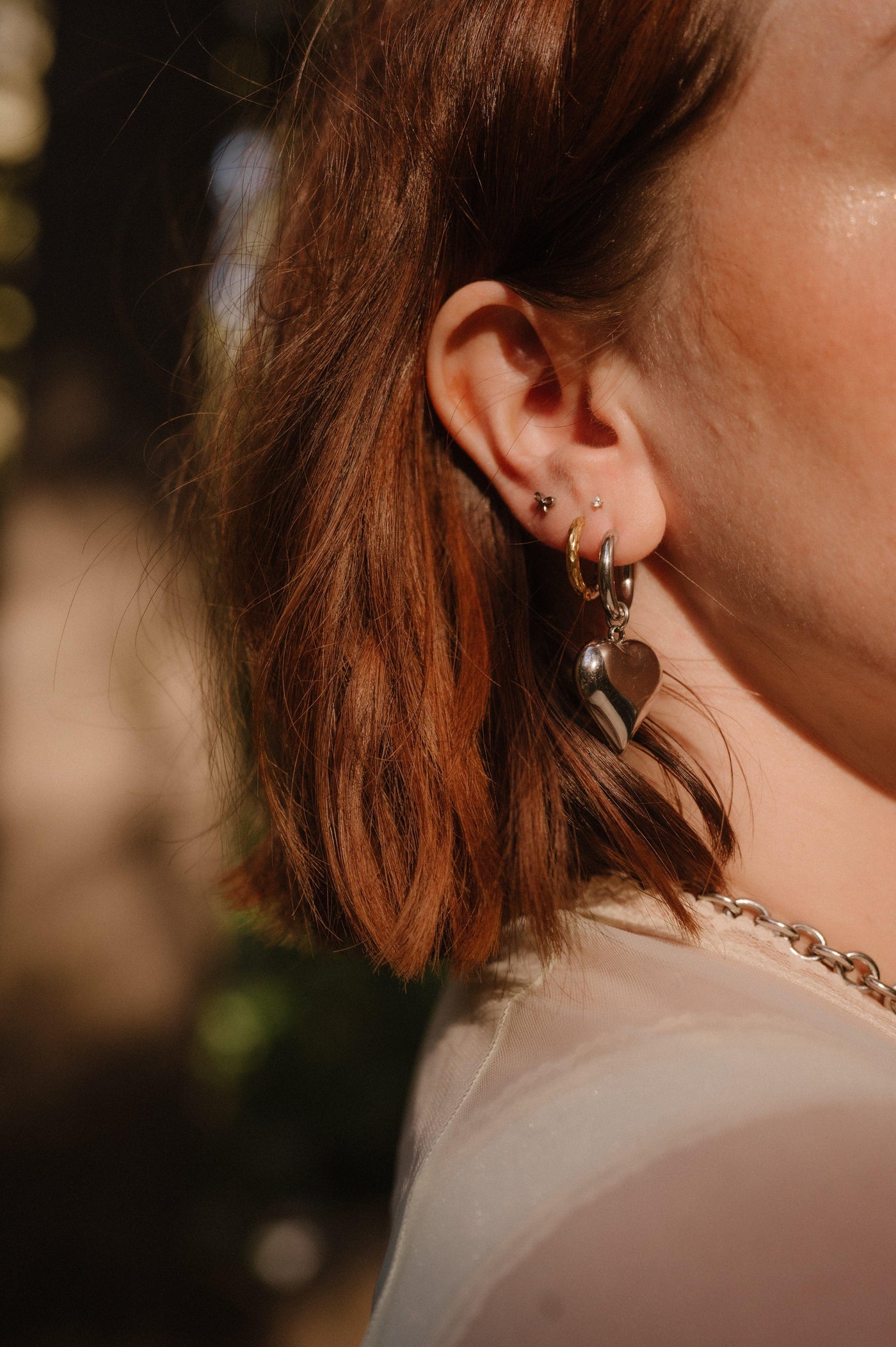 Tan Line Hoops