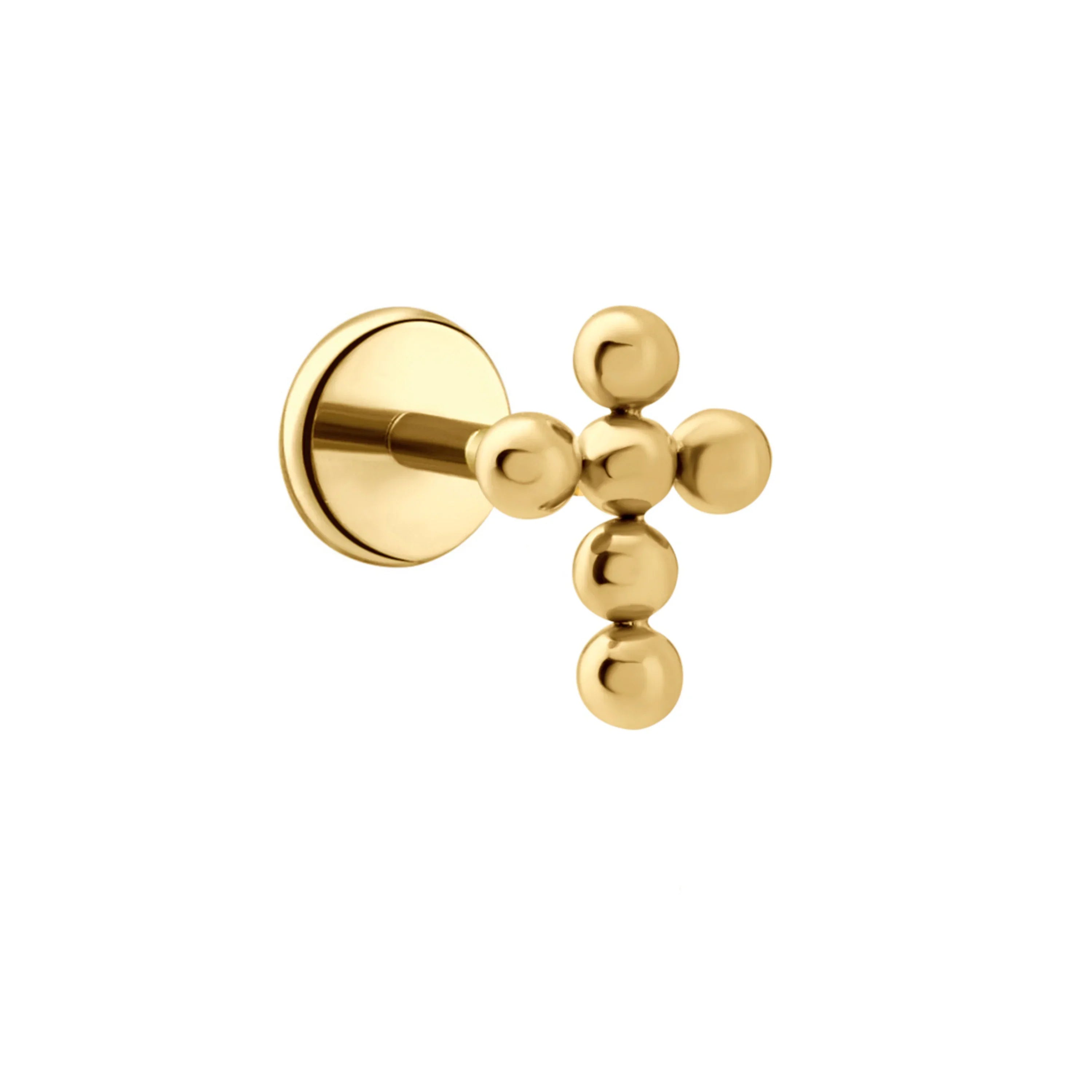Bubble Cross Flat Back Stud