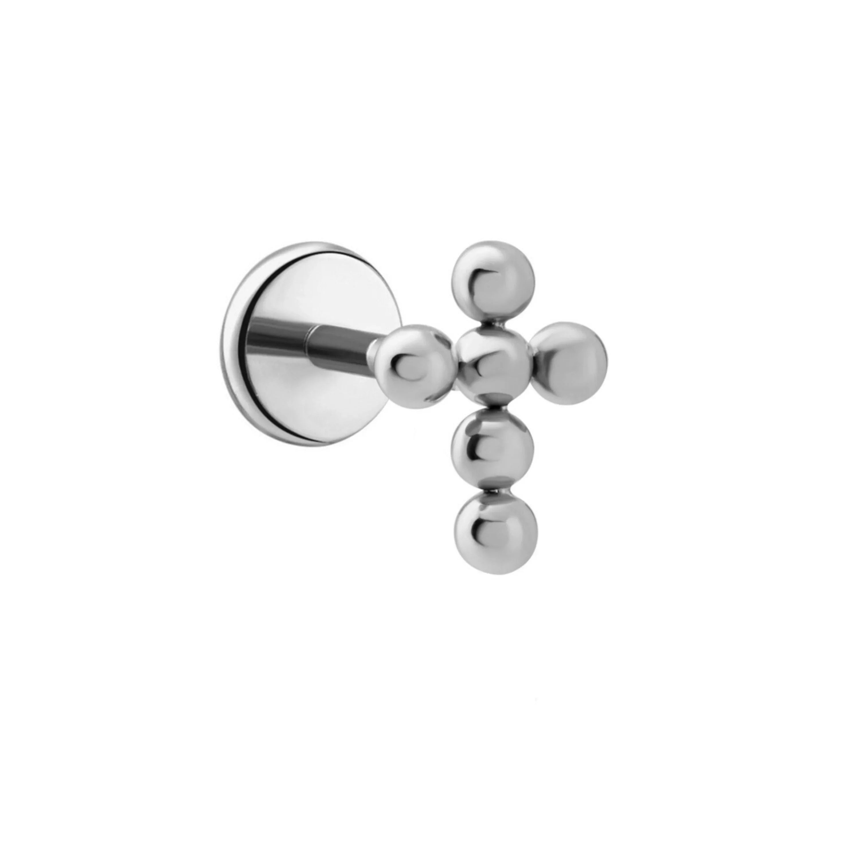Bubble Cross Flat Back Stud