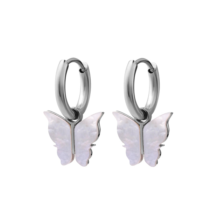 Butterfly Charm Hoops