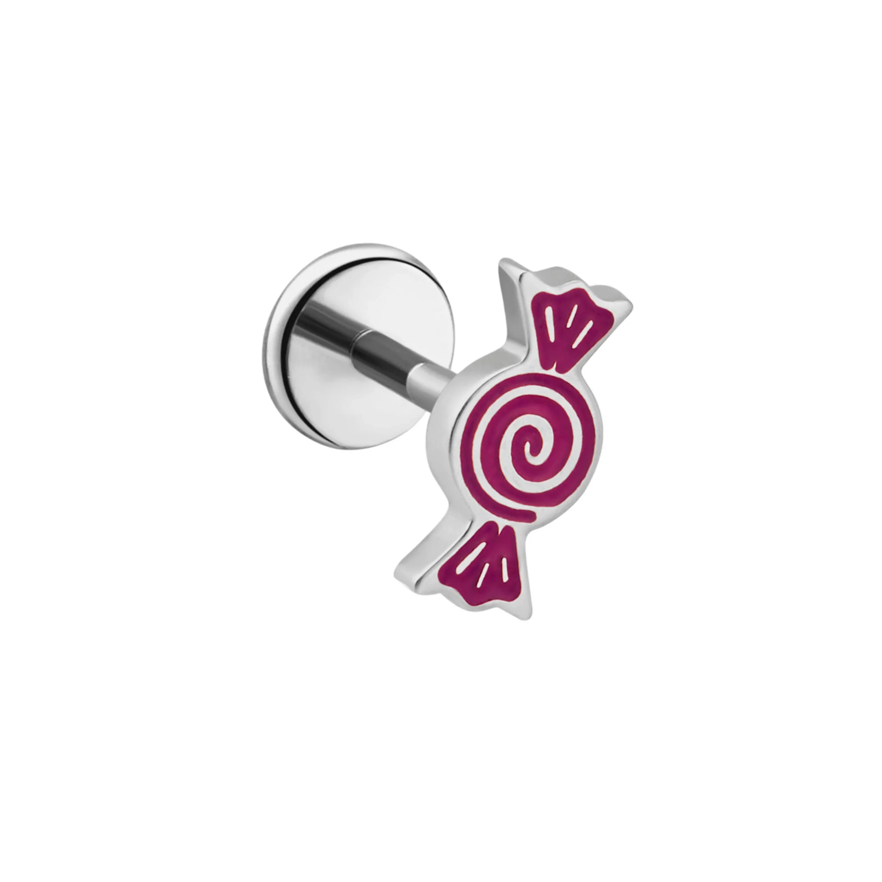 Candy Cutie Enamel Flat Back Stud