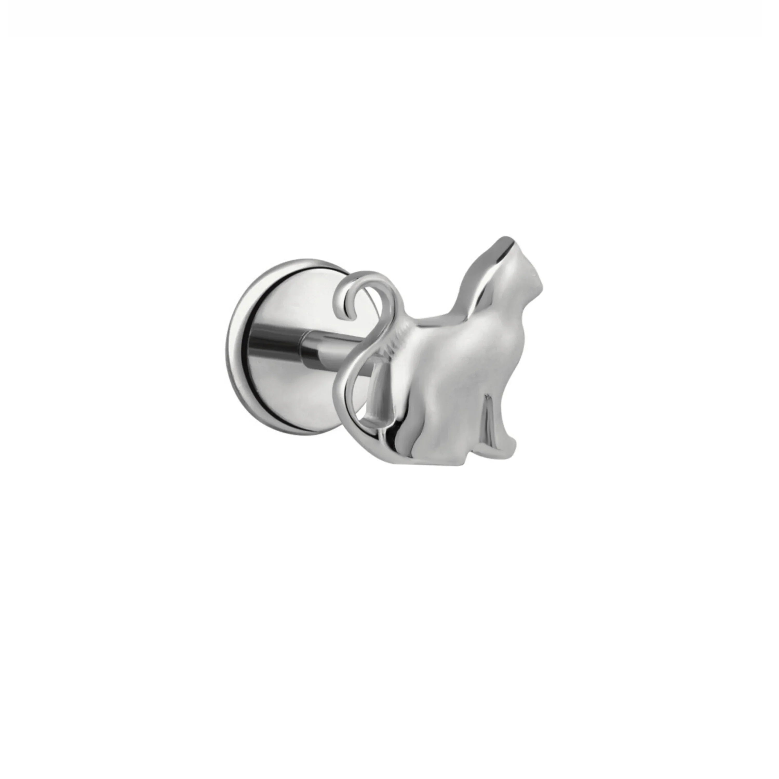 Cat Profile Flat Back Stud