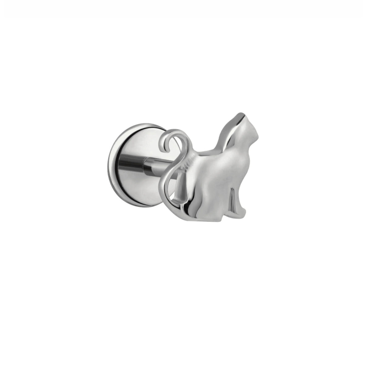 Cat Profile Flat Back Stud