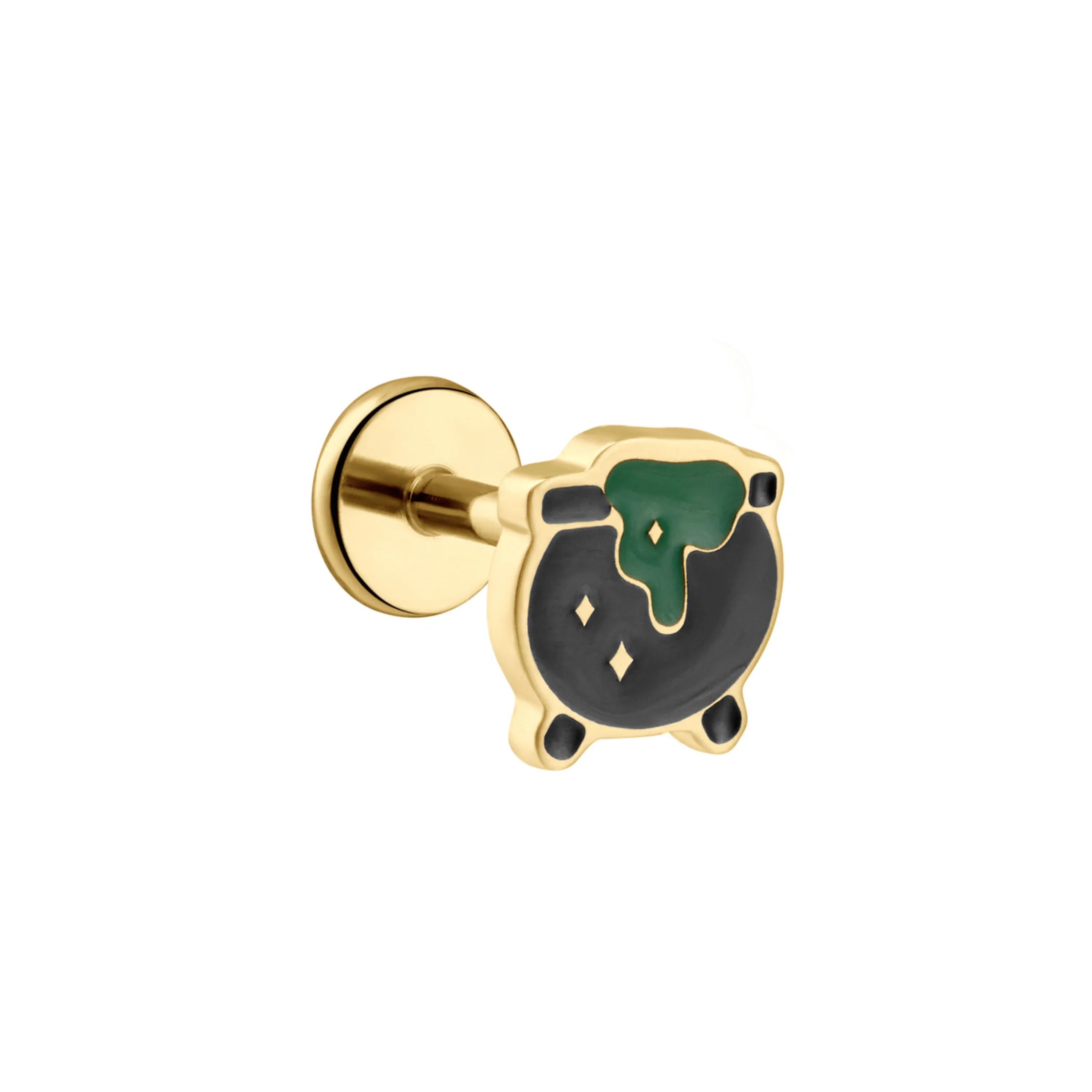 Cauldron Enamel Flat Back Stud