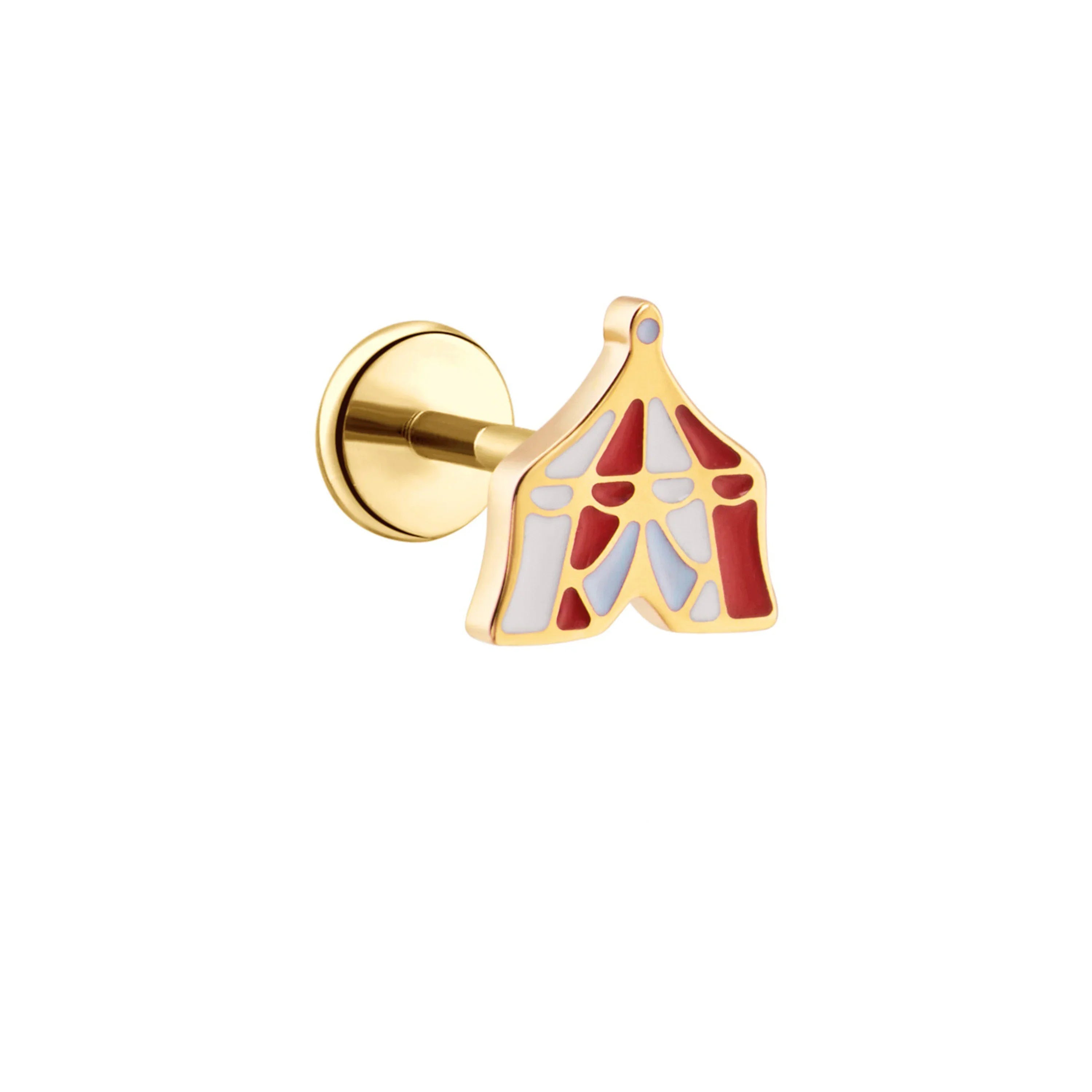 Circus Tent Enamel Flat Back Stud