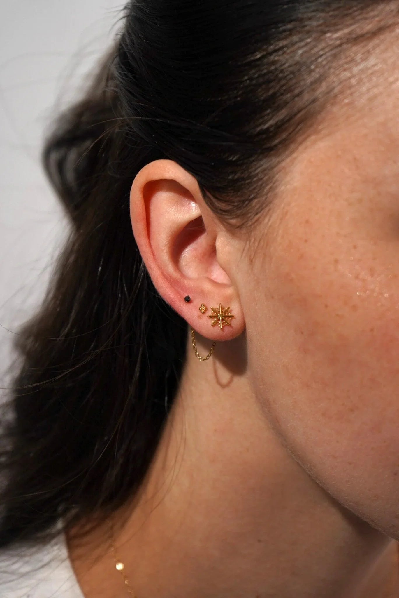 Micro Black Gem Flat Back Stud