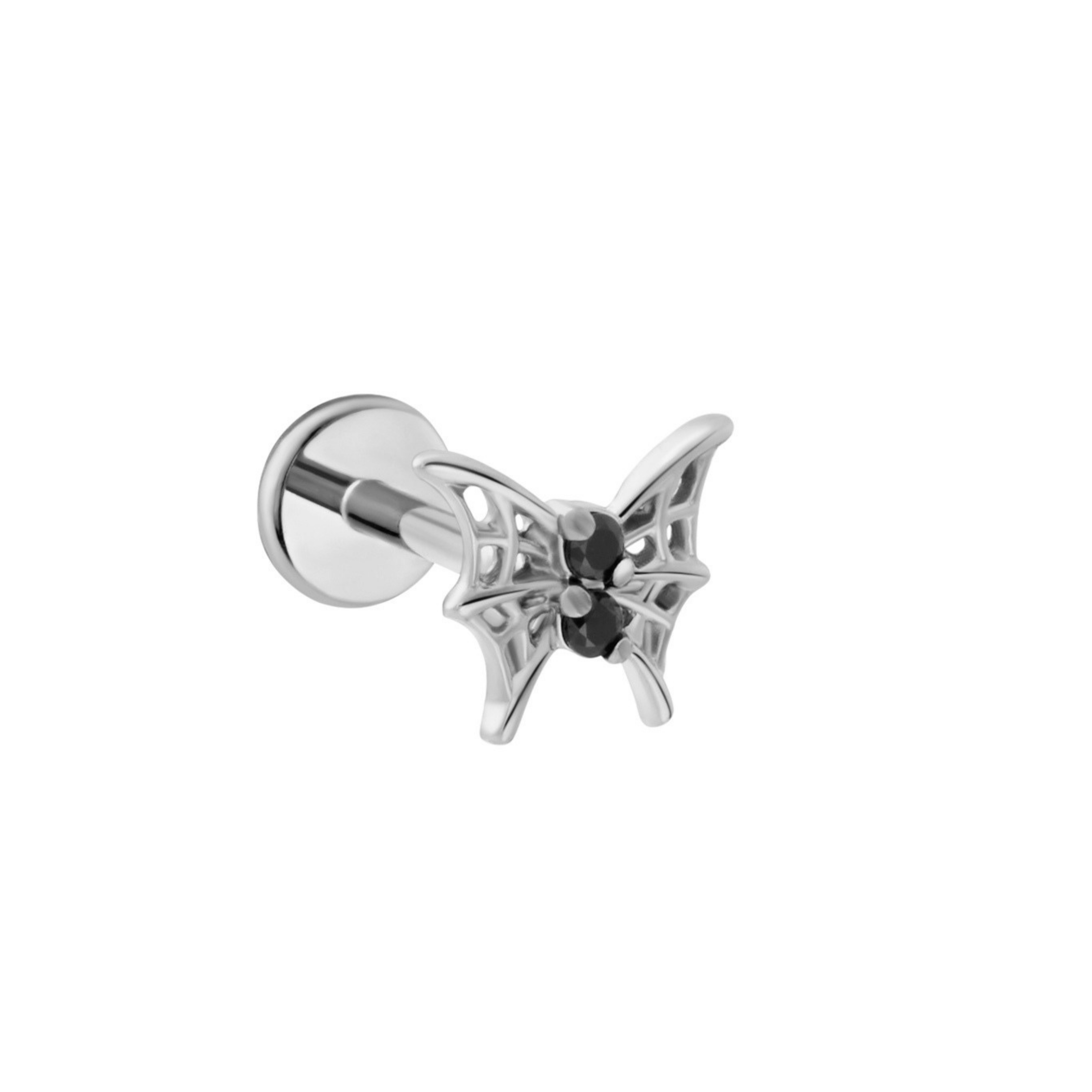 Cobweb Butterfly Flat Back Stud