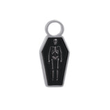 Skeleton-In-A-Coffin Hoop Charm