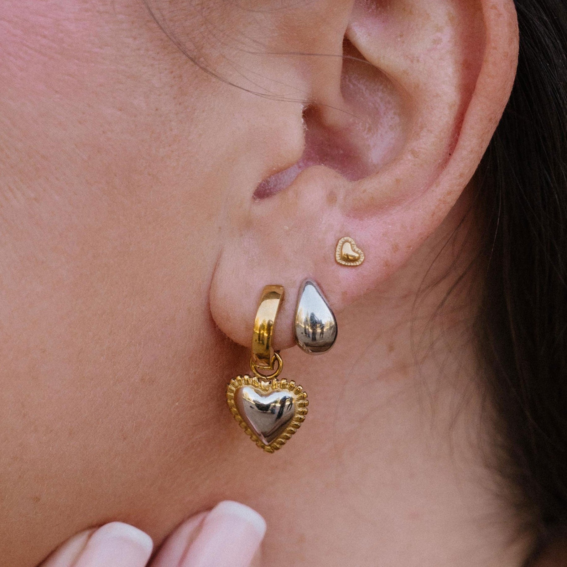 Keepsake Heart Hoops